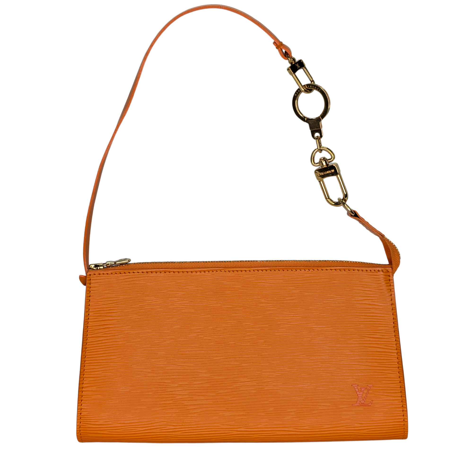 Louis Vuitton Epi Pochette Accessoires Shoulder Bag Orange
