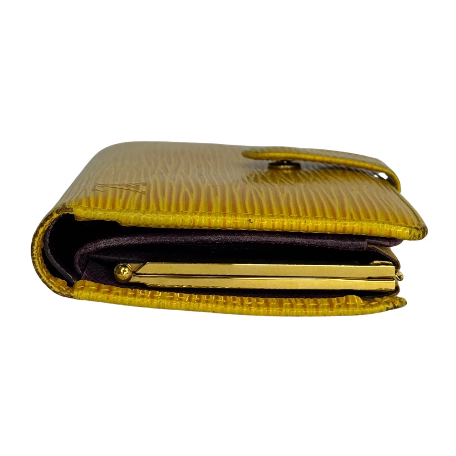 Louis Vuitton Epi Leather Long Wallet Yellow