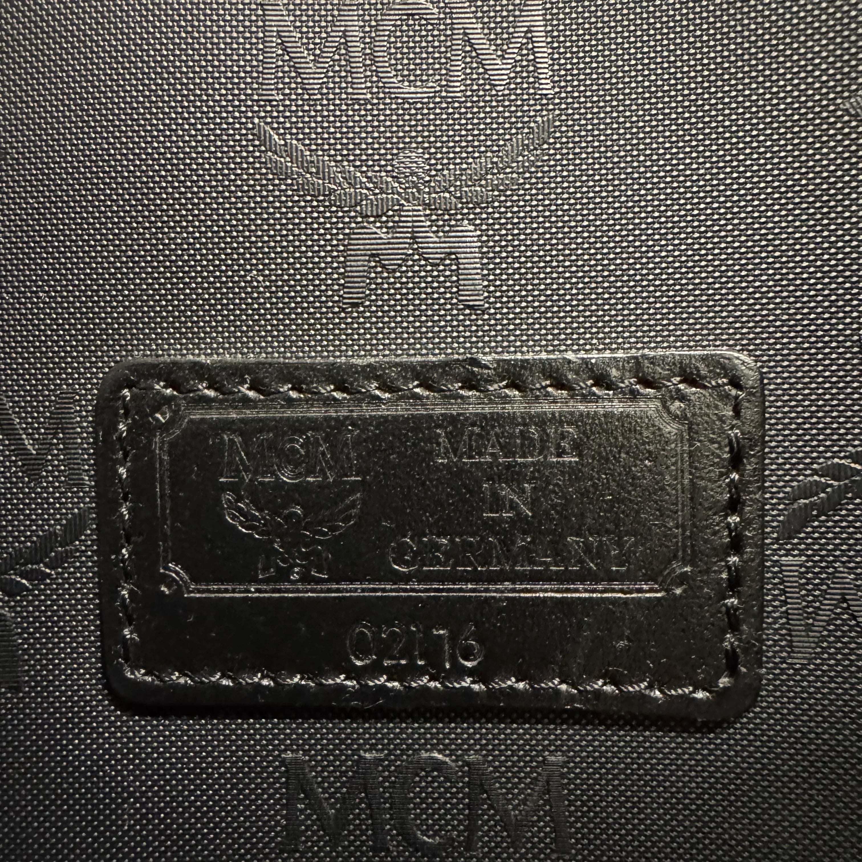 MCM Large Visetos Nylon Tote Bag Black
