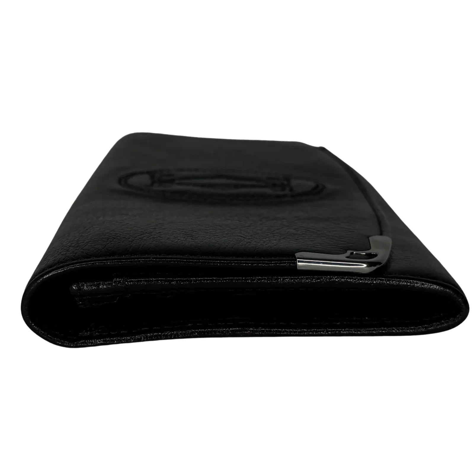 Cartier Black Leather Long Folding Wallet - Lost Designer