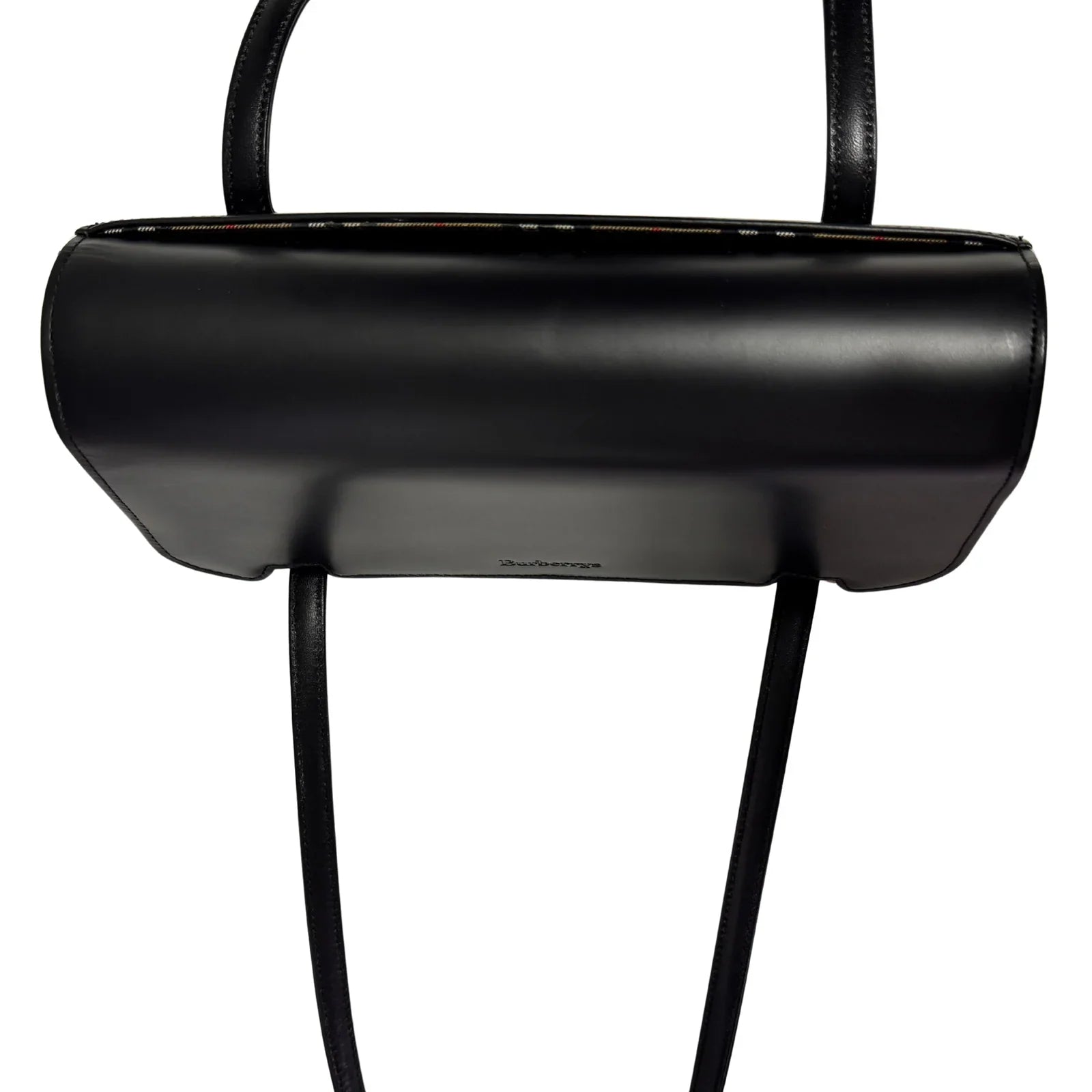 Burberry Nova Check Leather Flap Shoulder Bag