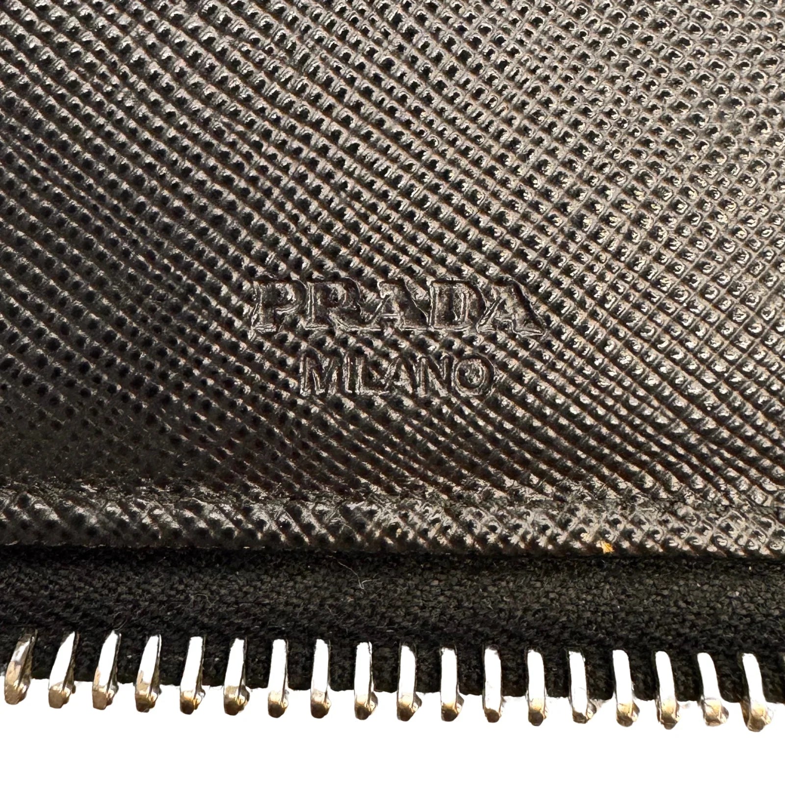 Prada Saffiano Leather Zip-Around Long Wallet – Nero Black