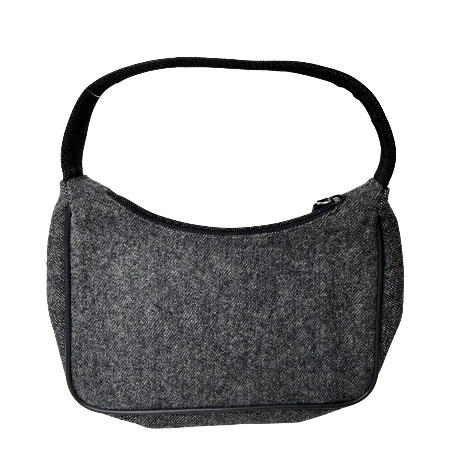 Prada SS Wool Canapa Sport Hobo Shoulder Bag – Grey