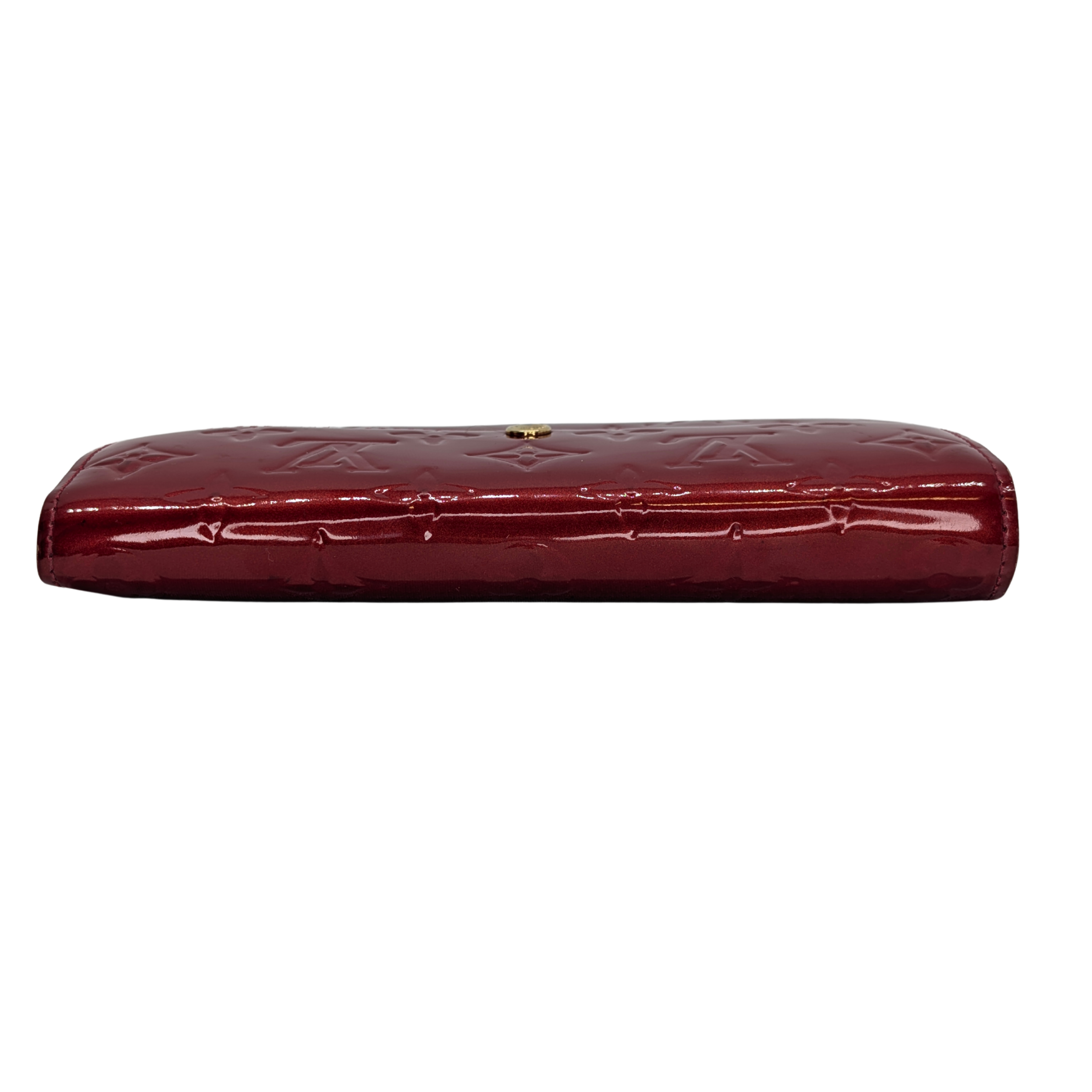 Louis Vuitton Sarah Long Wallet Vernis Leather Patent Red