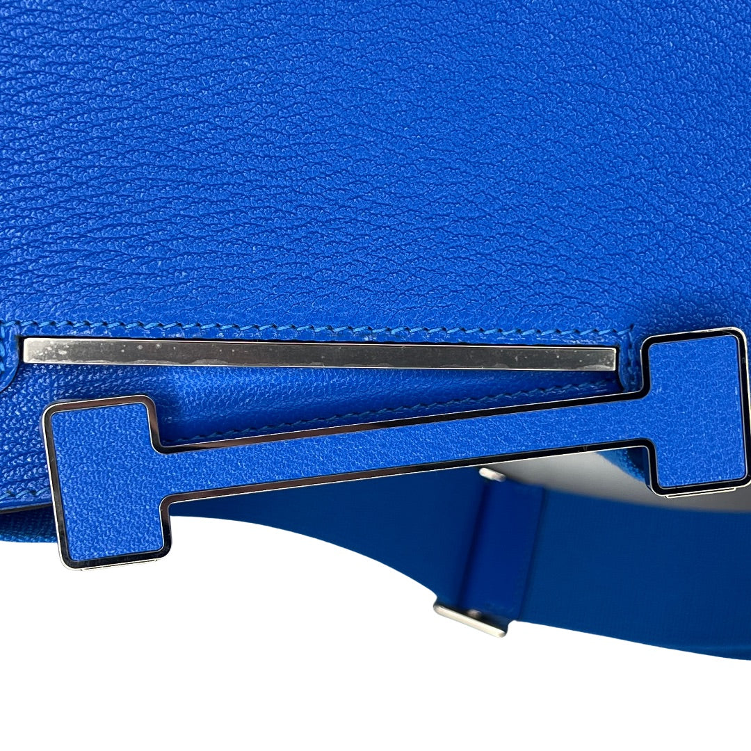 HERMÈS Geta Bag Bleu Electrique Mysore Goatskin 2024 Stamp