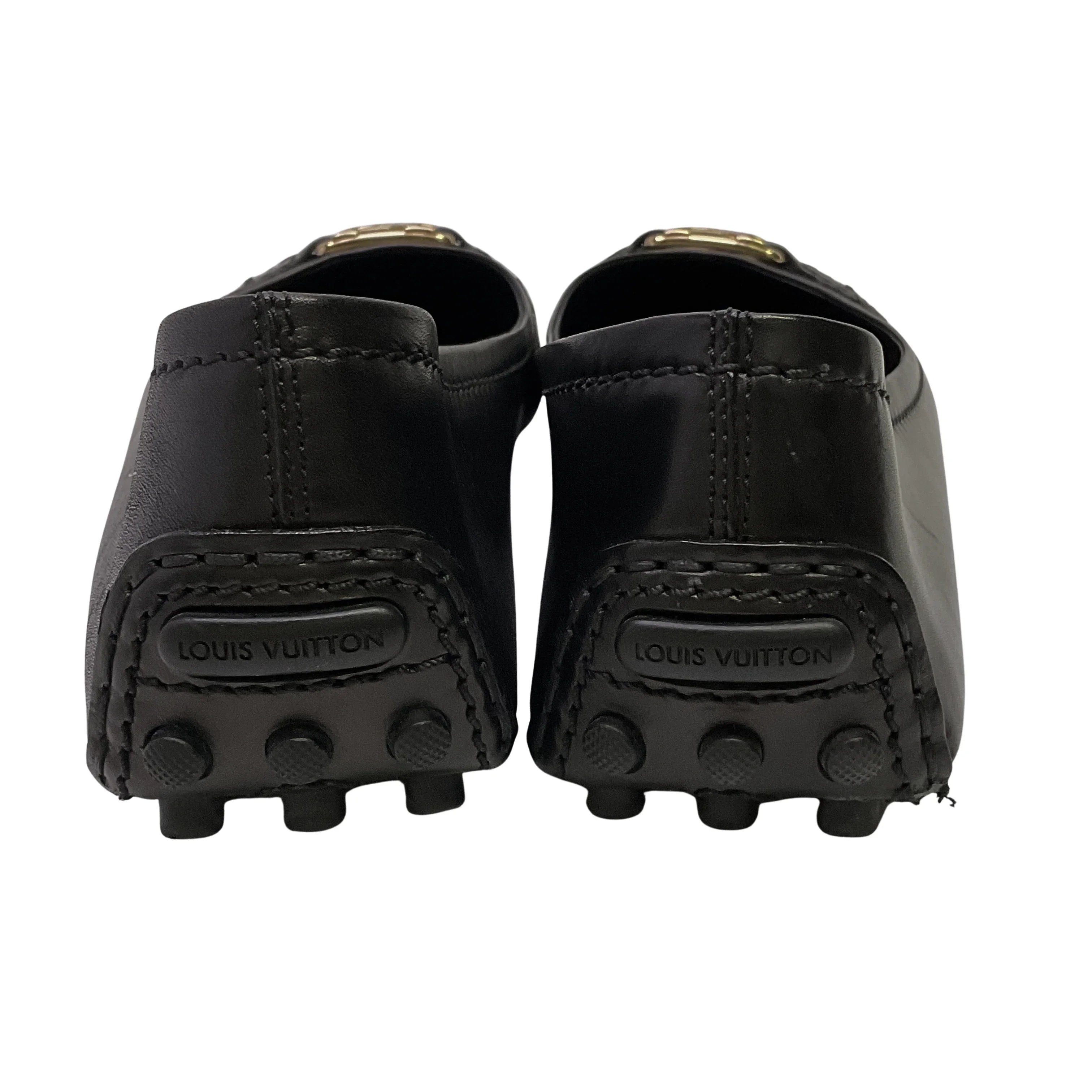 Louis Vuitton Leather Ballet Flats Black 37 - Lost Designer