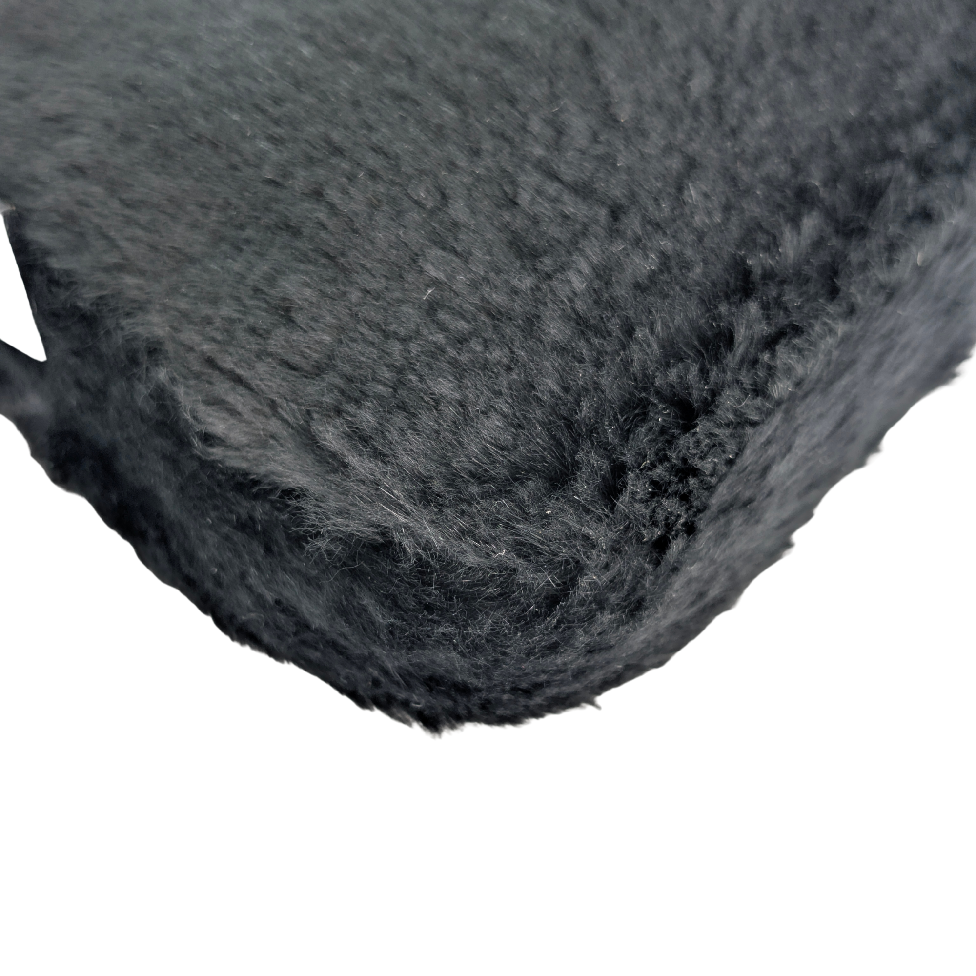 Fendi Rabbit Fur Baguette Handbag Black