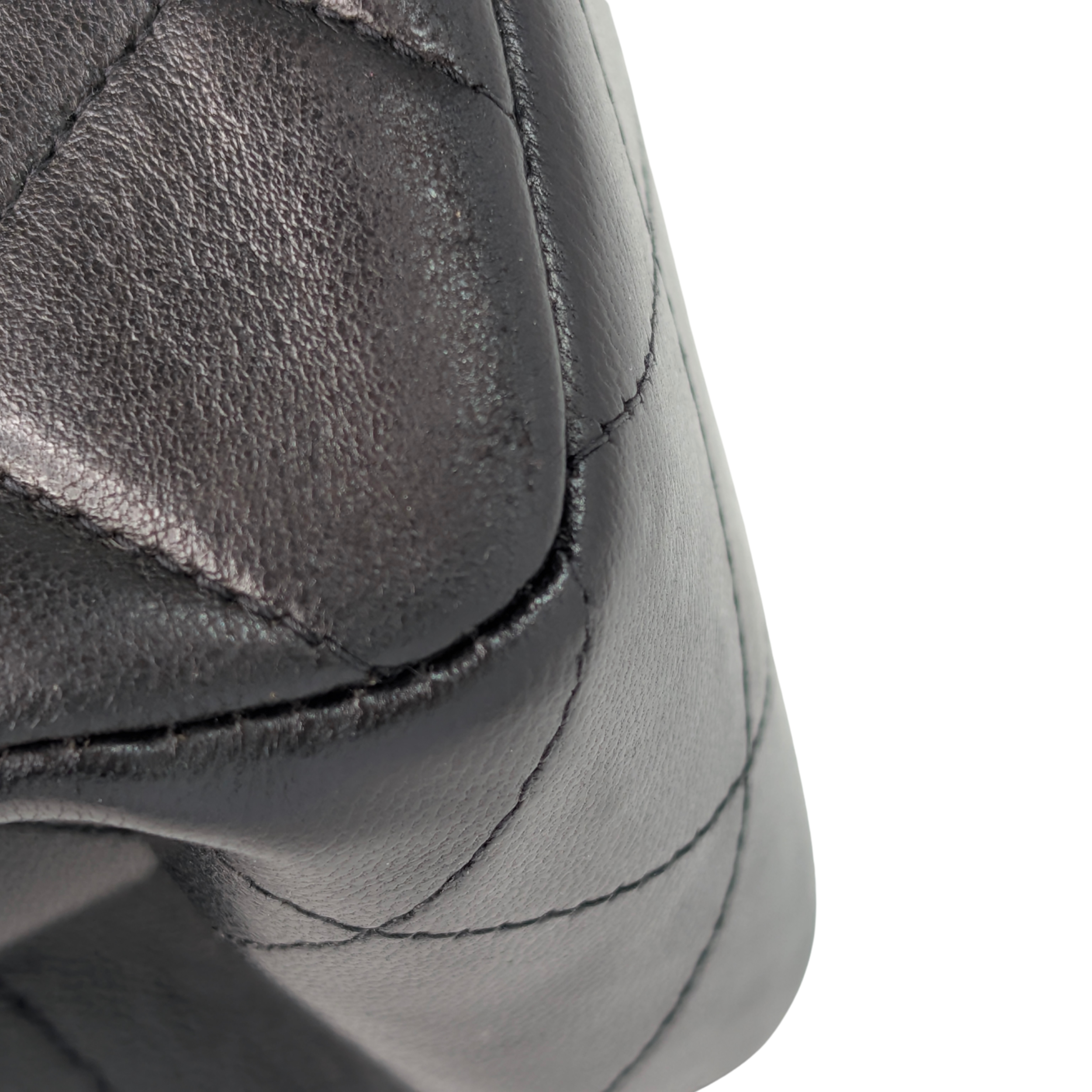 Chanel Lambskin Vintage Double Sided Classic Flap Handbag Black