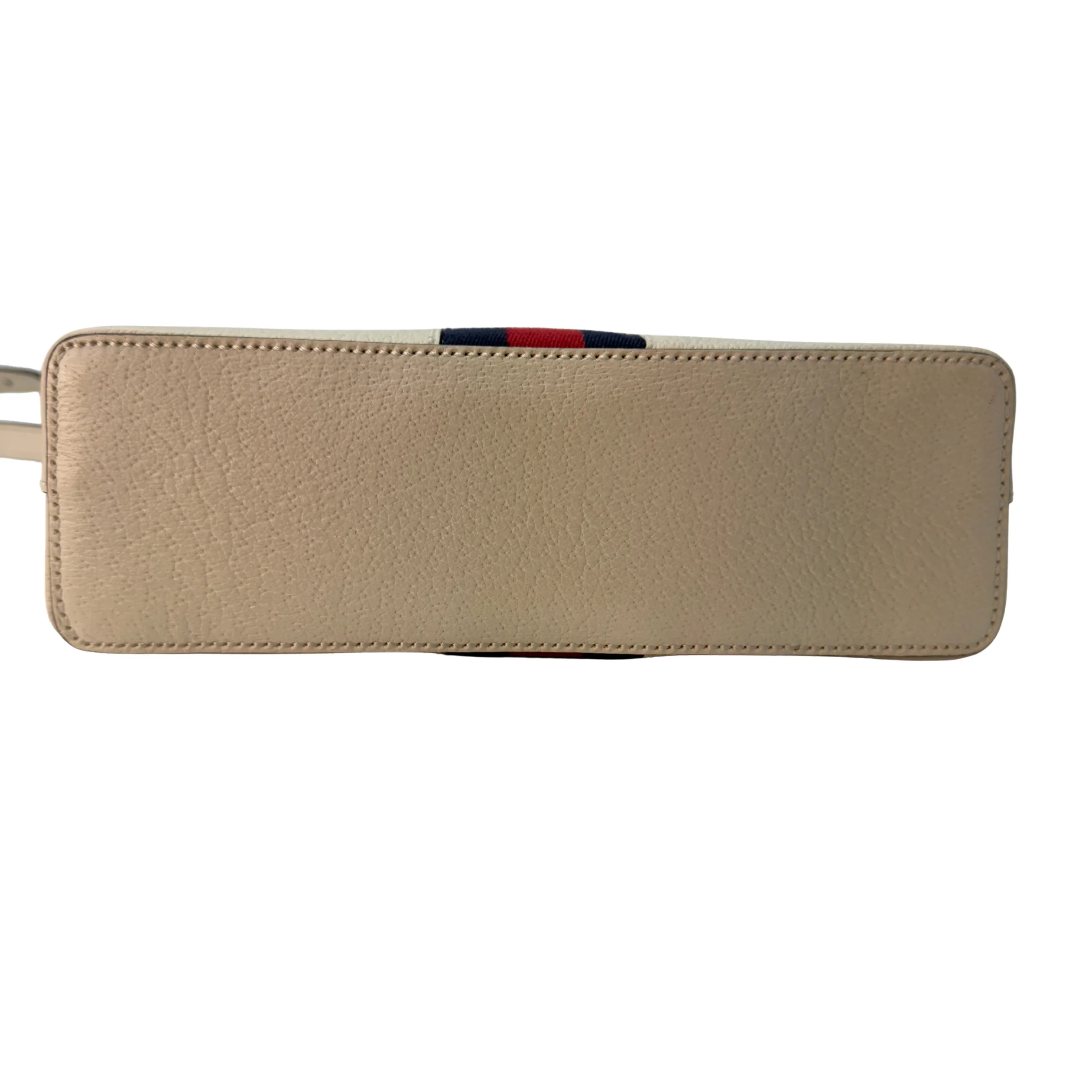 Gucci Textured Dollar Small Ophidia Dome Shoulder Bag Beige - Lost Designer