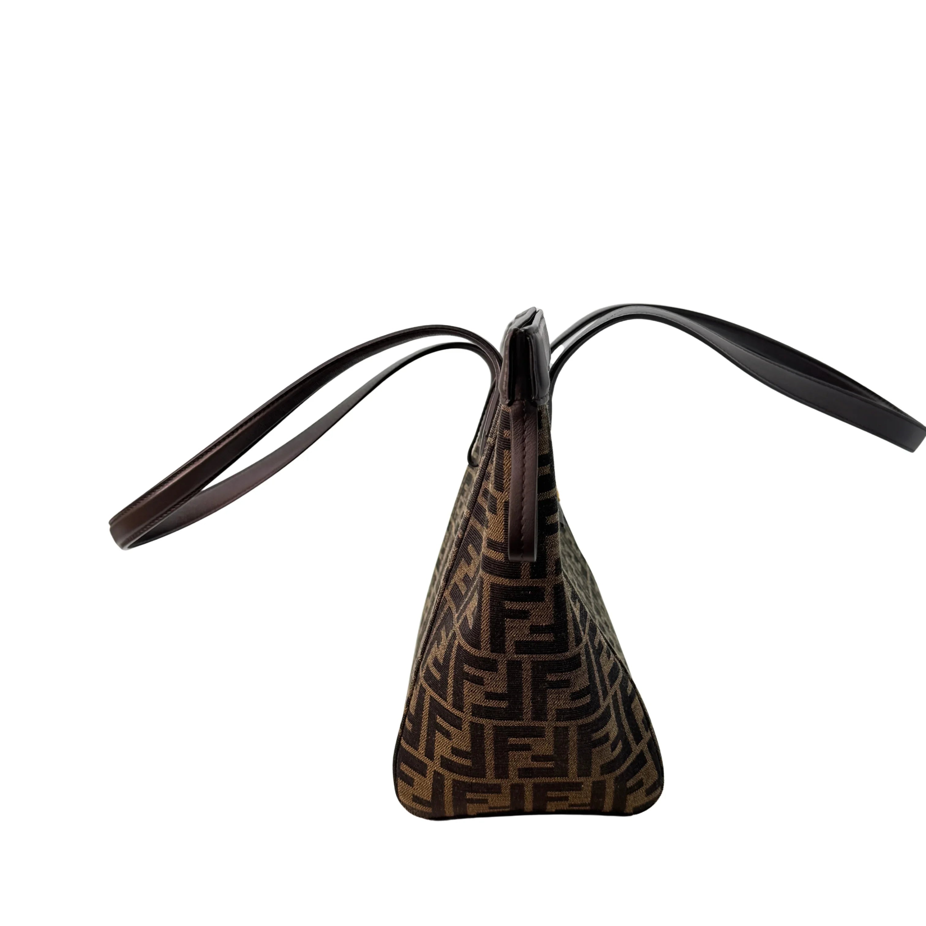 Fendi Origami Medium Fabric Tote Bag Brown - Lost Designer