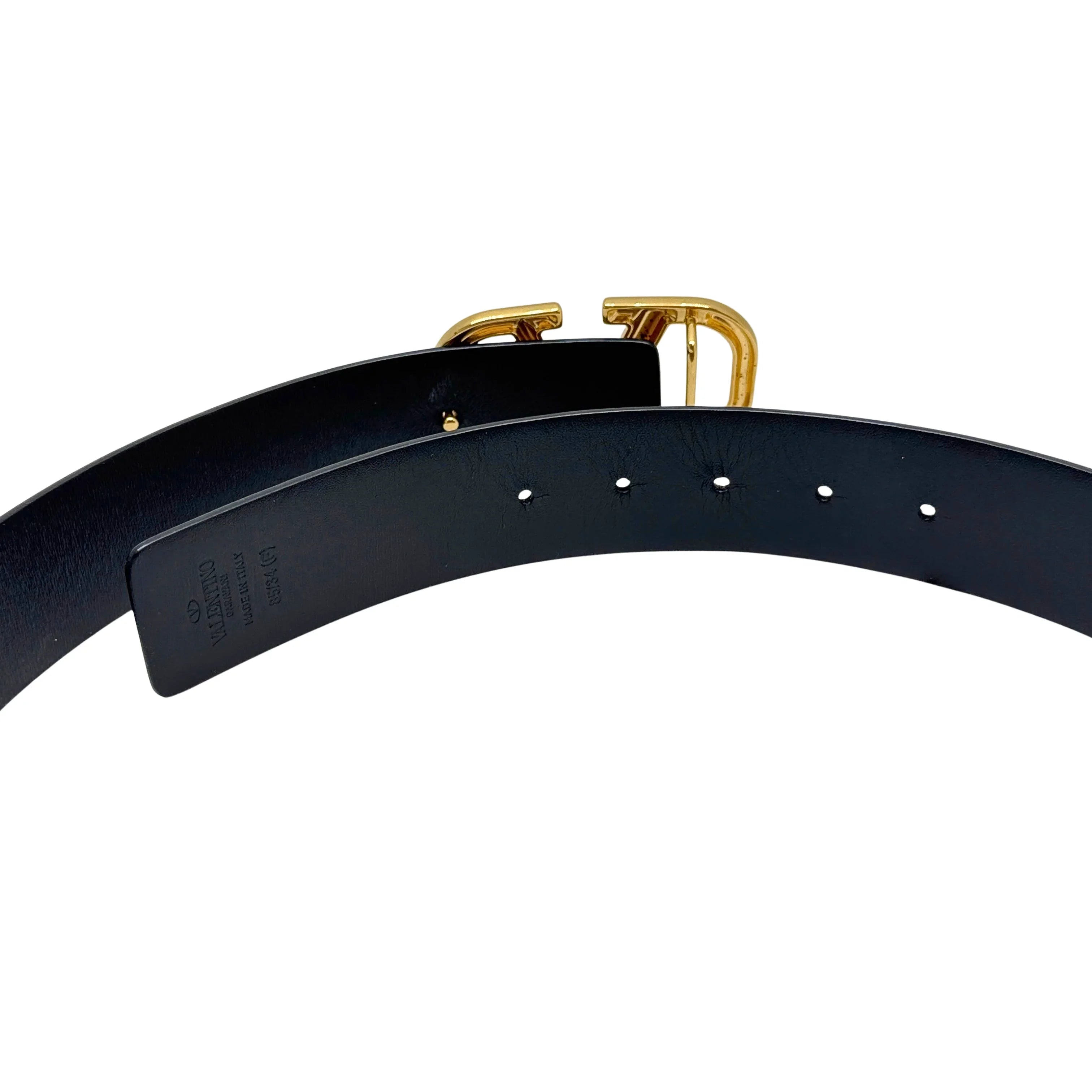 Valentino Garavani VLogo Calfskin Leather Belt 85/34 - Lost Designer