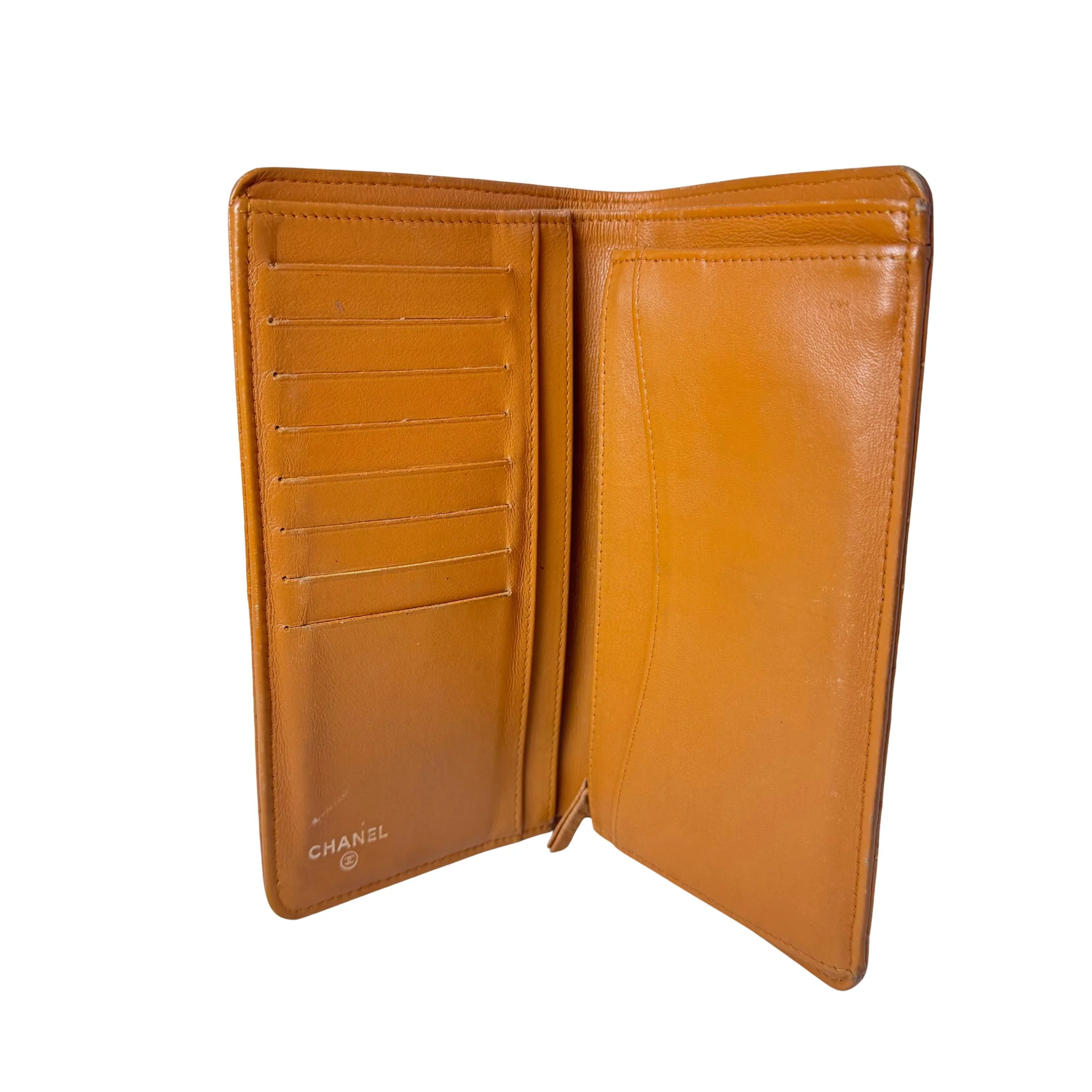 Chanel Caviar Leather Long Wallet Mustard - Lost Designer