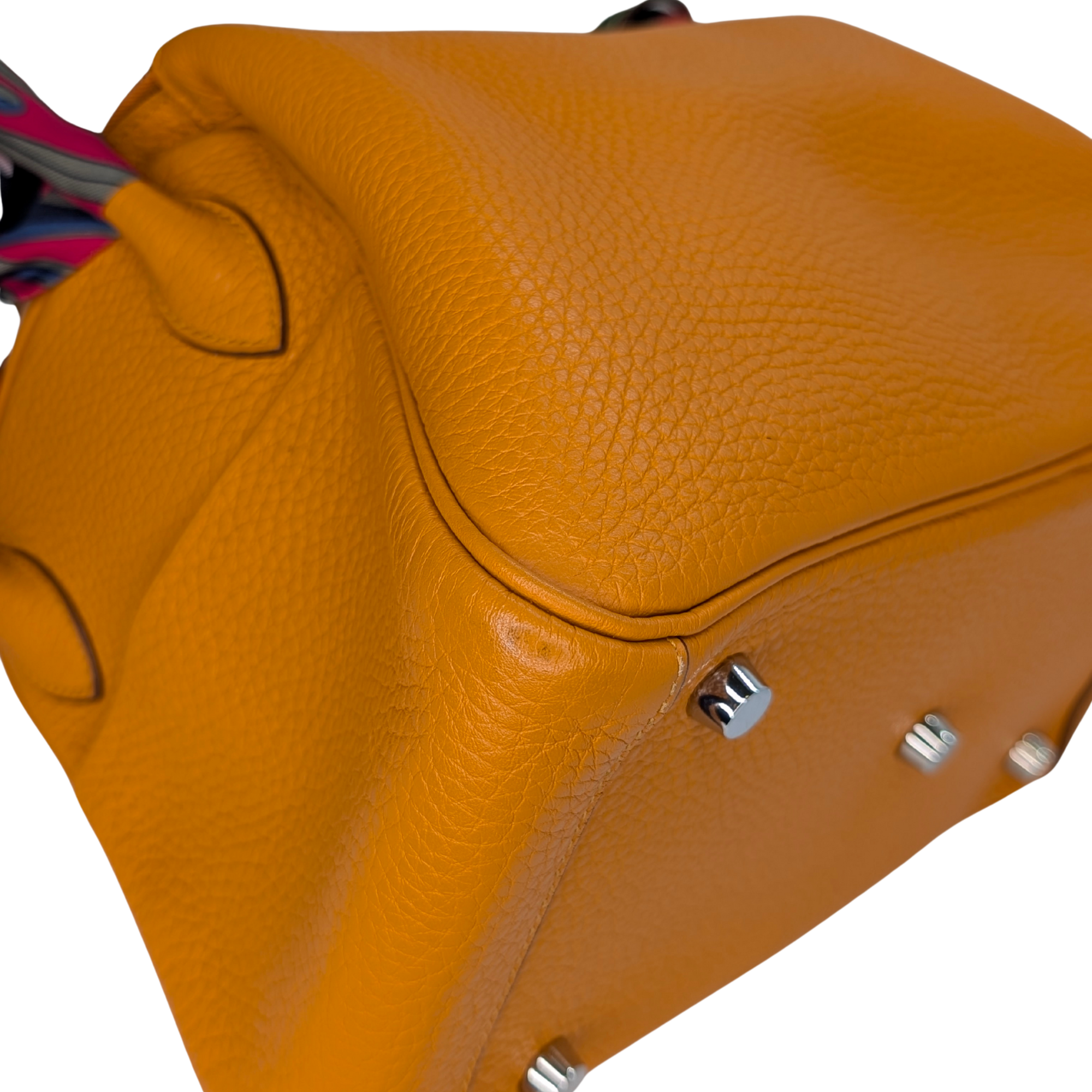 Hermes Lindy Clemence Handbag 26 C stamp SHW Orange