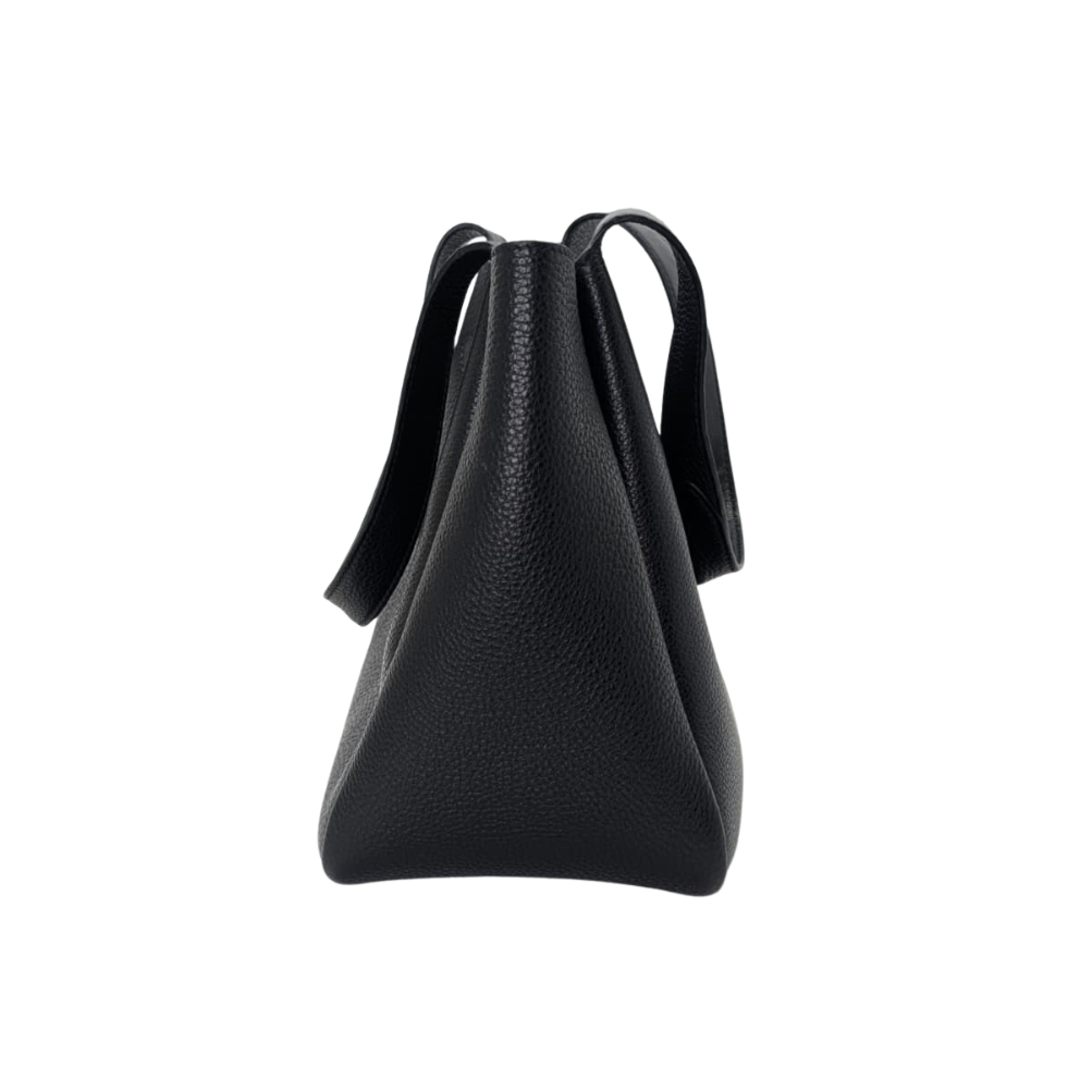 Prada Daino Soft Medium Dynamique Tote Bag Black