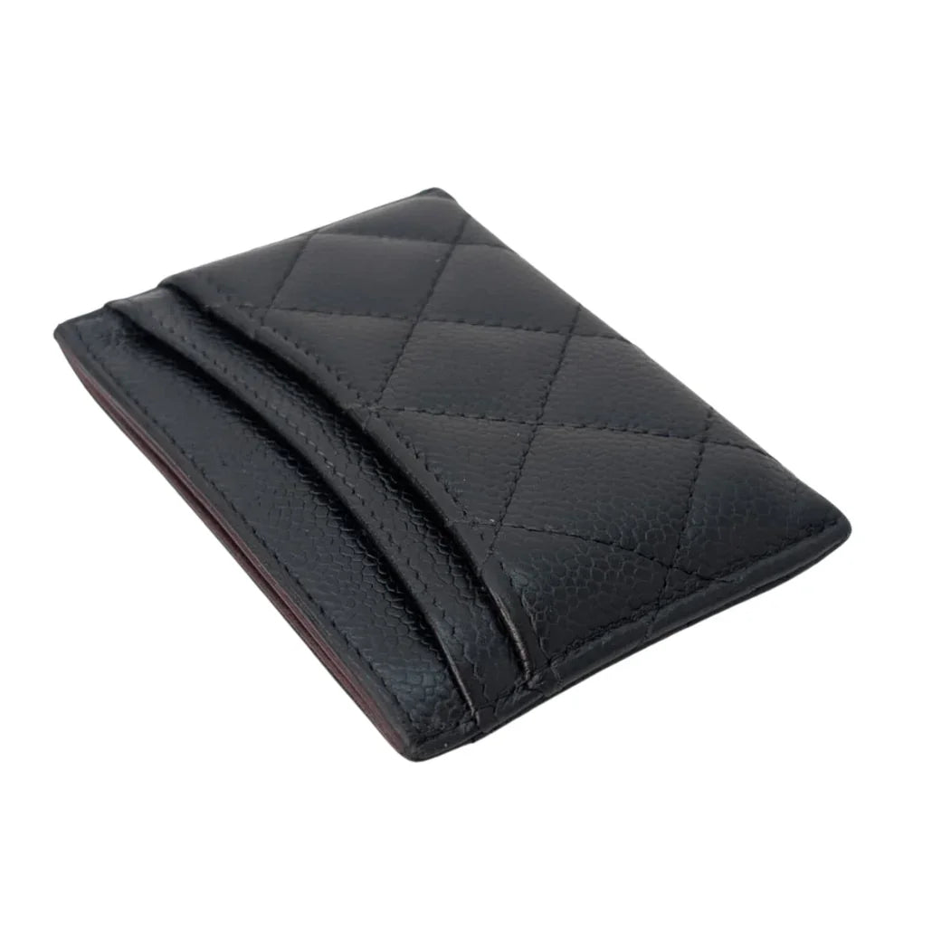 Chanel Classic Black Card Holder Black - Lost Designer
