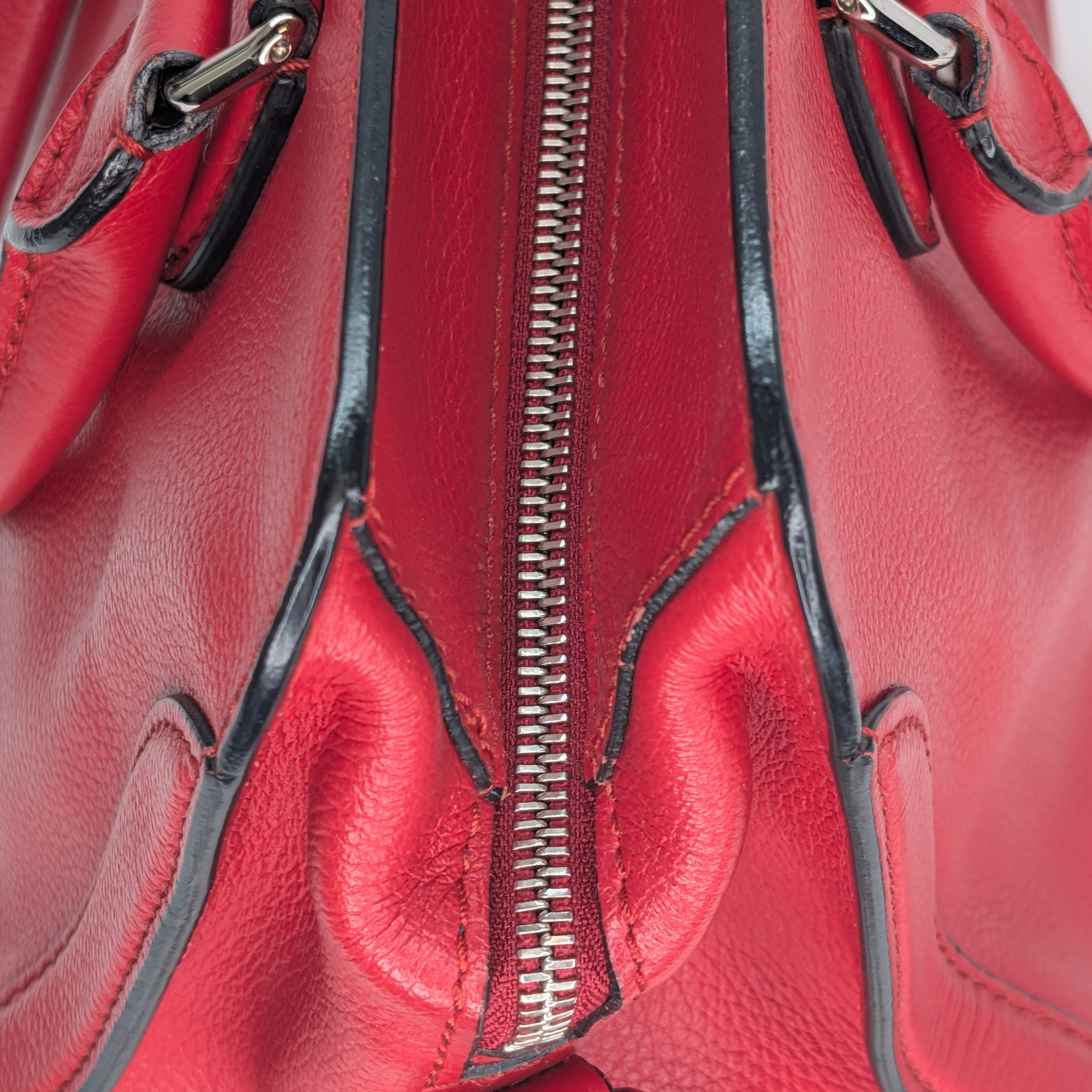 Alexander McQueen Padlock Skull Tote Bag Red