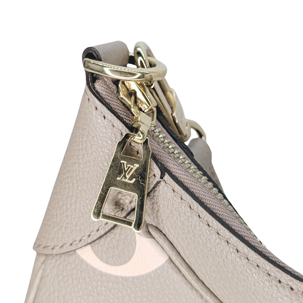 Louis Vuitton Bagatelle Monogram empreinte Leather Bicolor Grey/Crème Beige