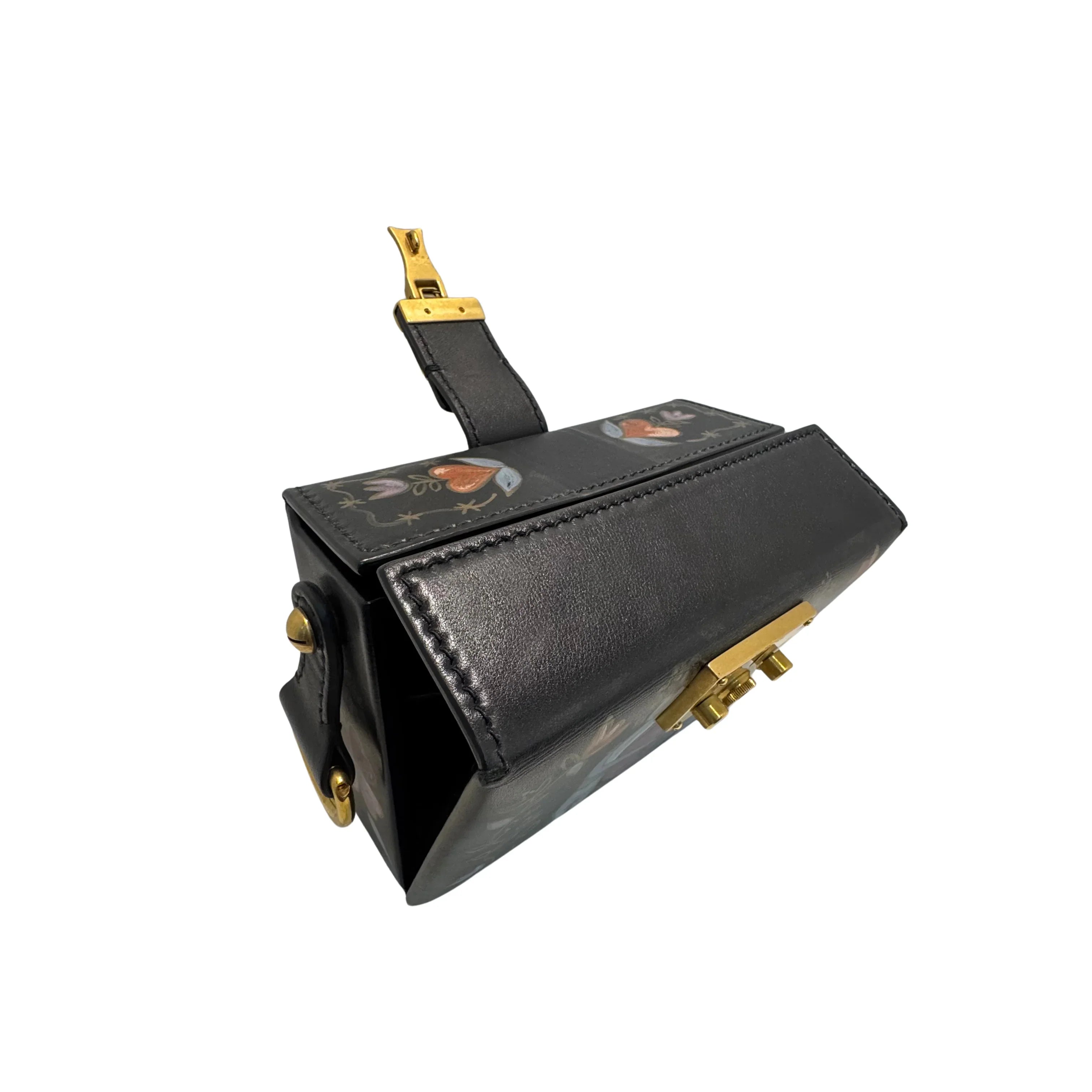 Dior Lockbox Zodiac Shoulder Bag Leather Black - Lost Designer