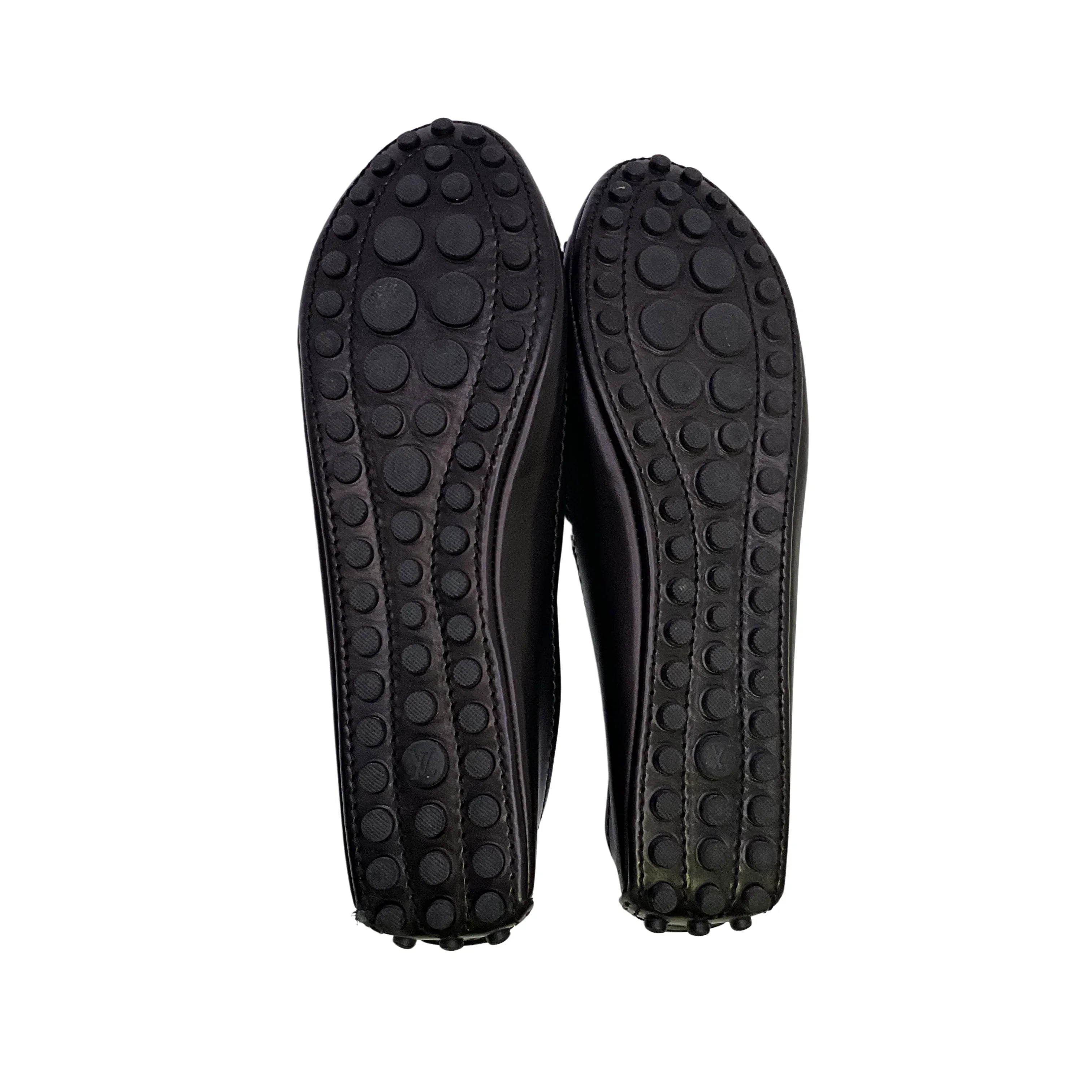 Louis Vuitton Leather Ballet Flats Black 37 - Lost Designer