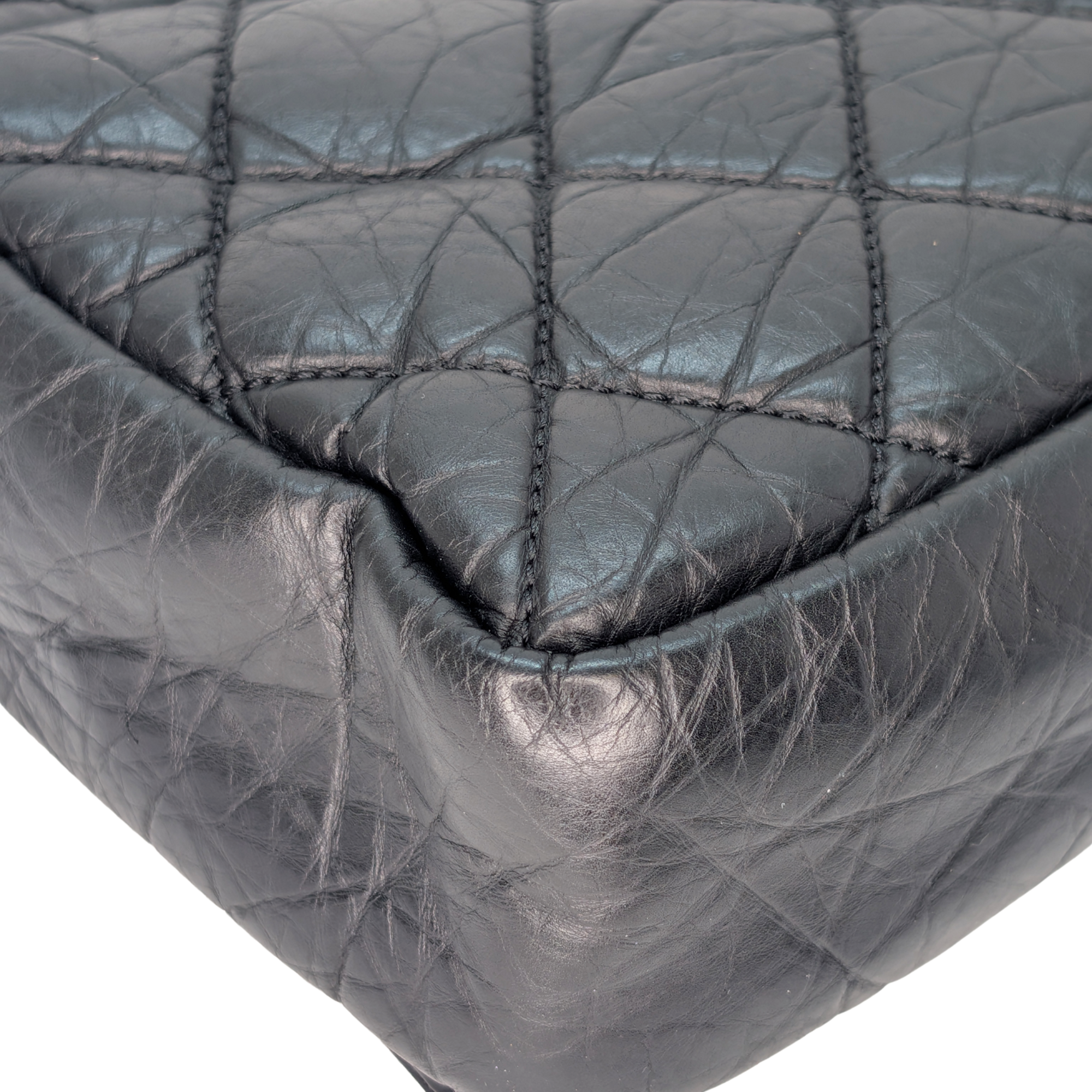 Chanel Pondicherry Flap Medium Handbag Leather Black