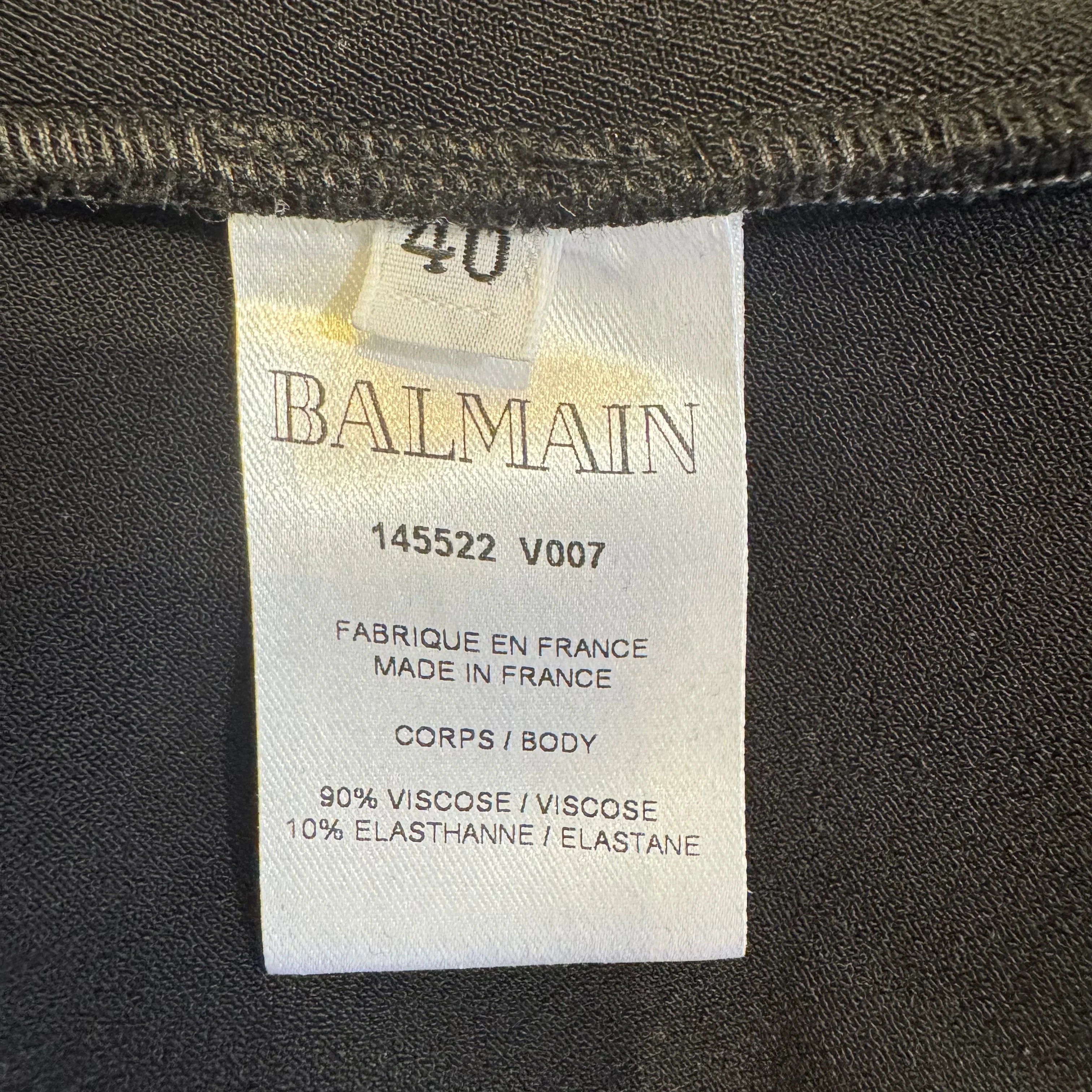 Balmain Paris Two Piece Cardigan And Pants Set Sizes 38 + 40 Black - Lost Designer