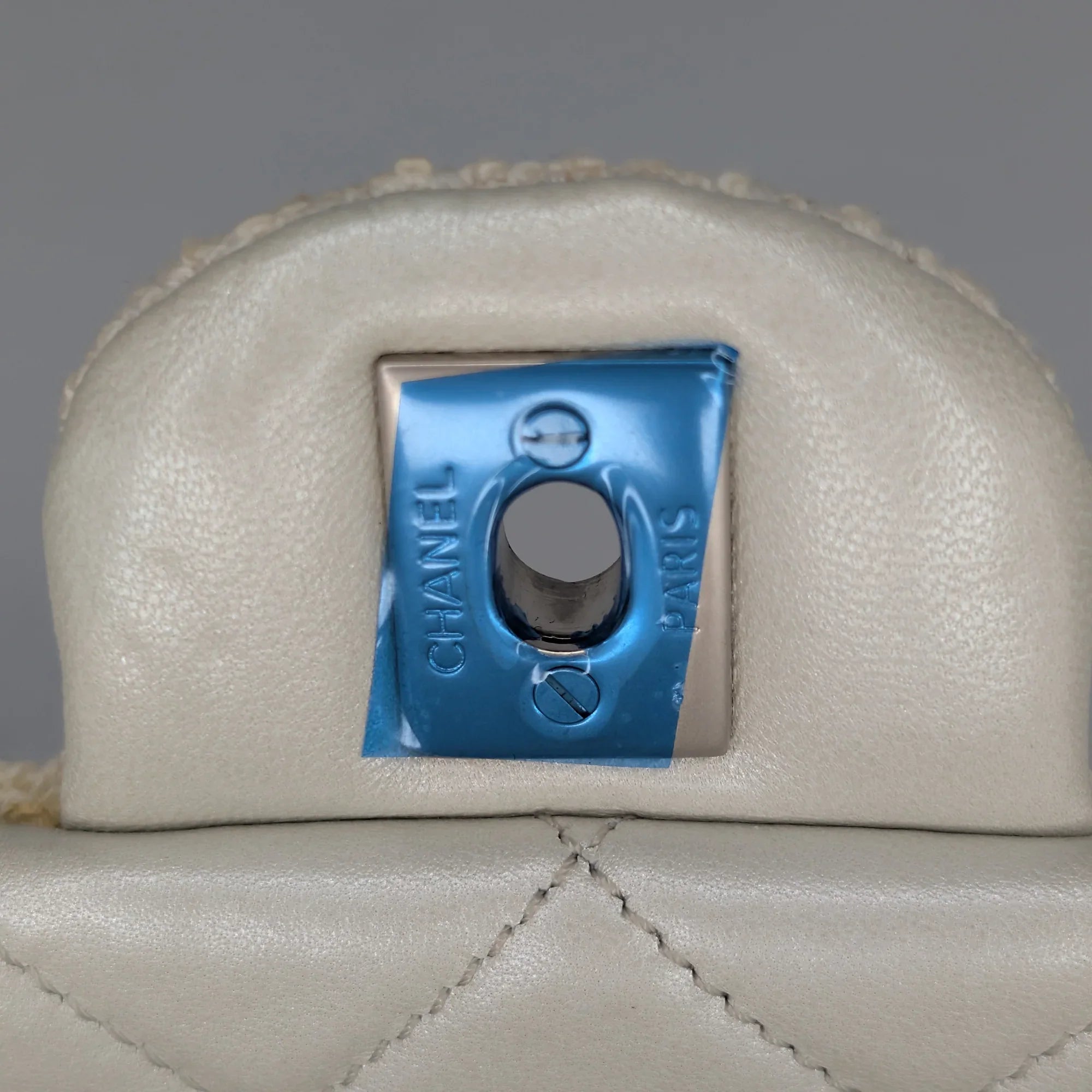 Chanel Classic Flap Pearl Embellished Shoulder Bag White - Lost Designer