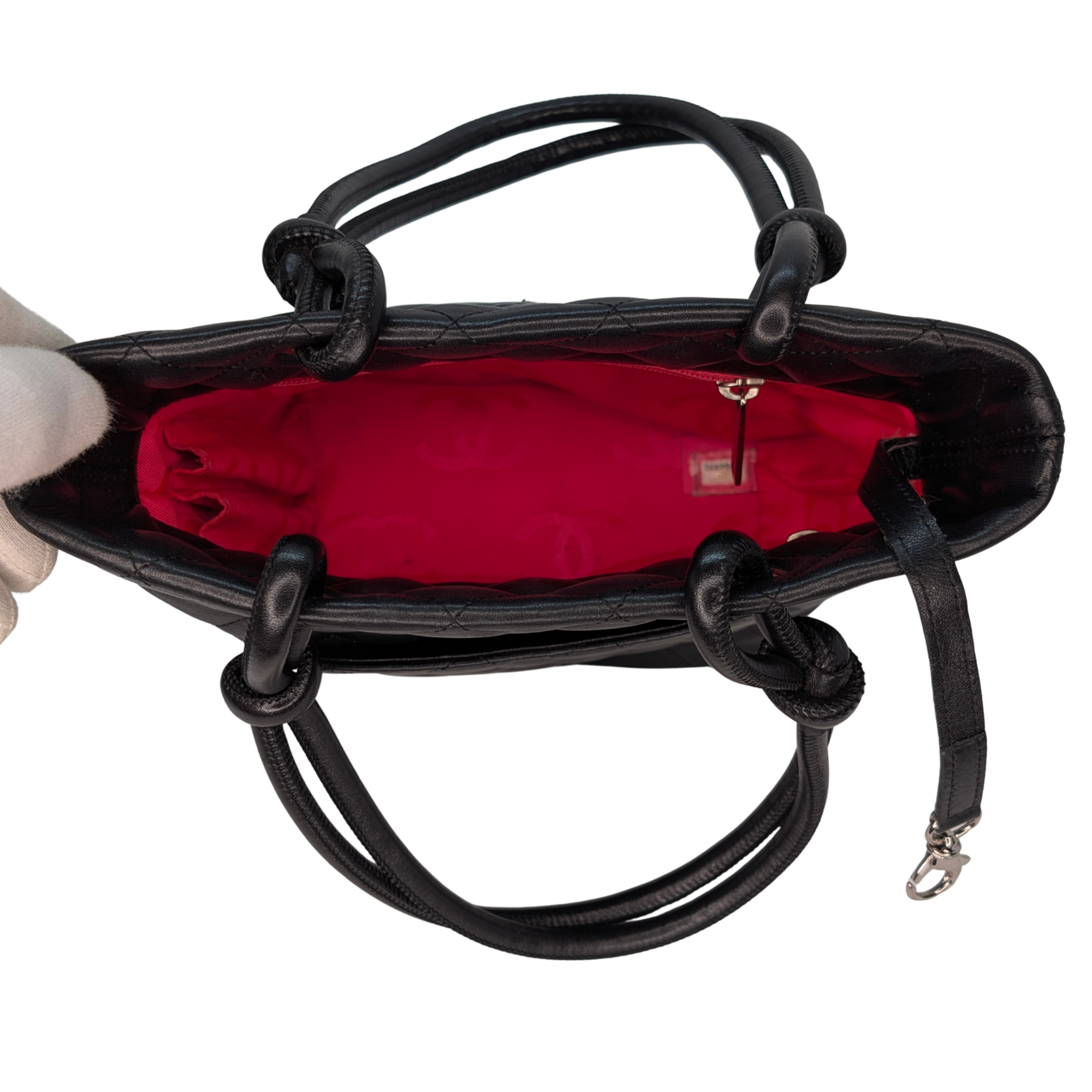 Chanel Cambon Line Small Tote HandBag Black/White