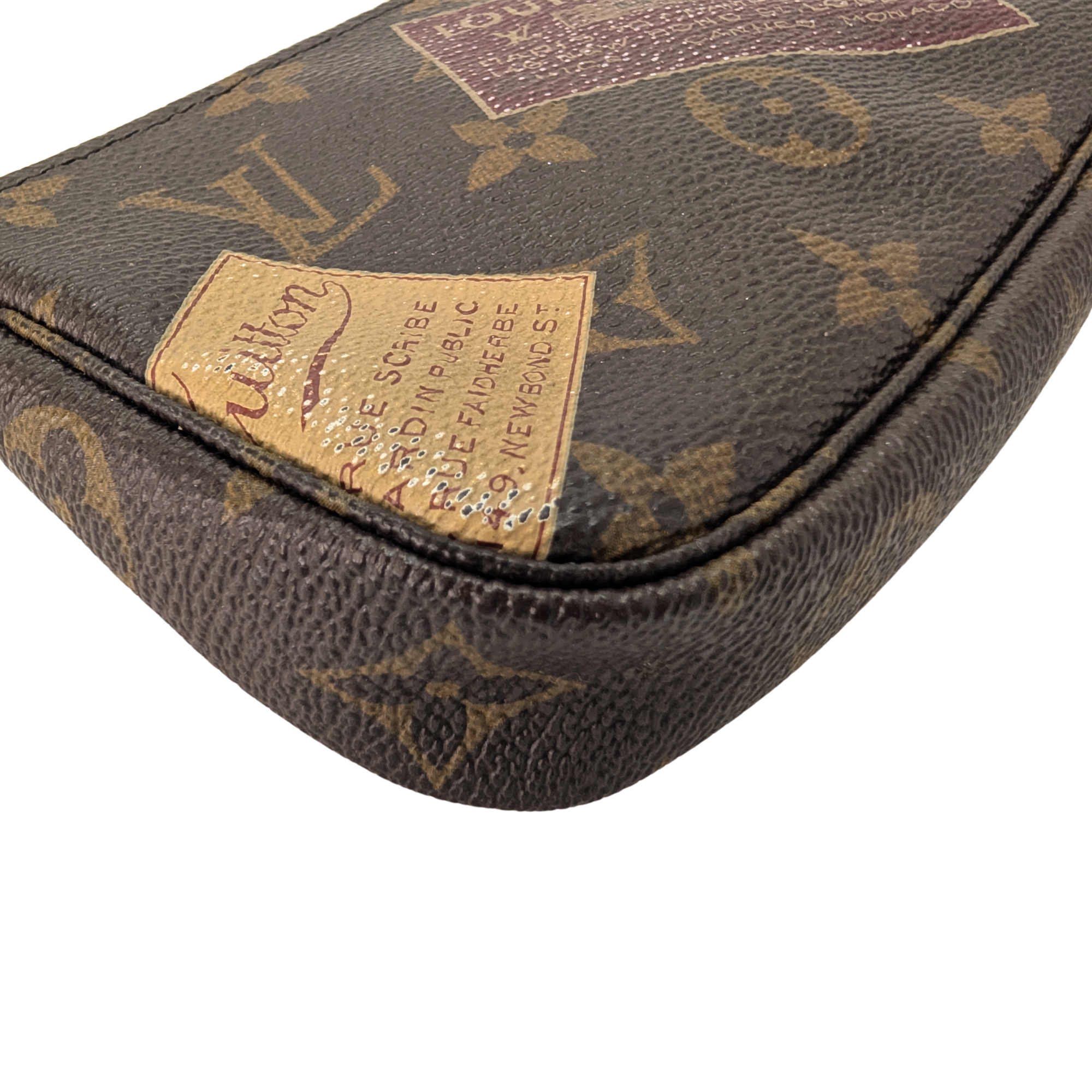 Louis Vuitton Travel Stamp Mini Pochette Bag