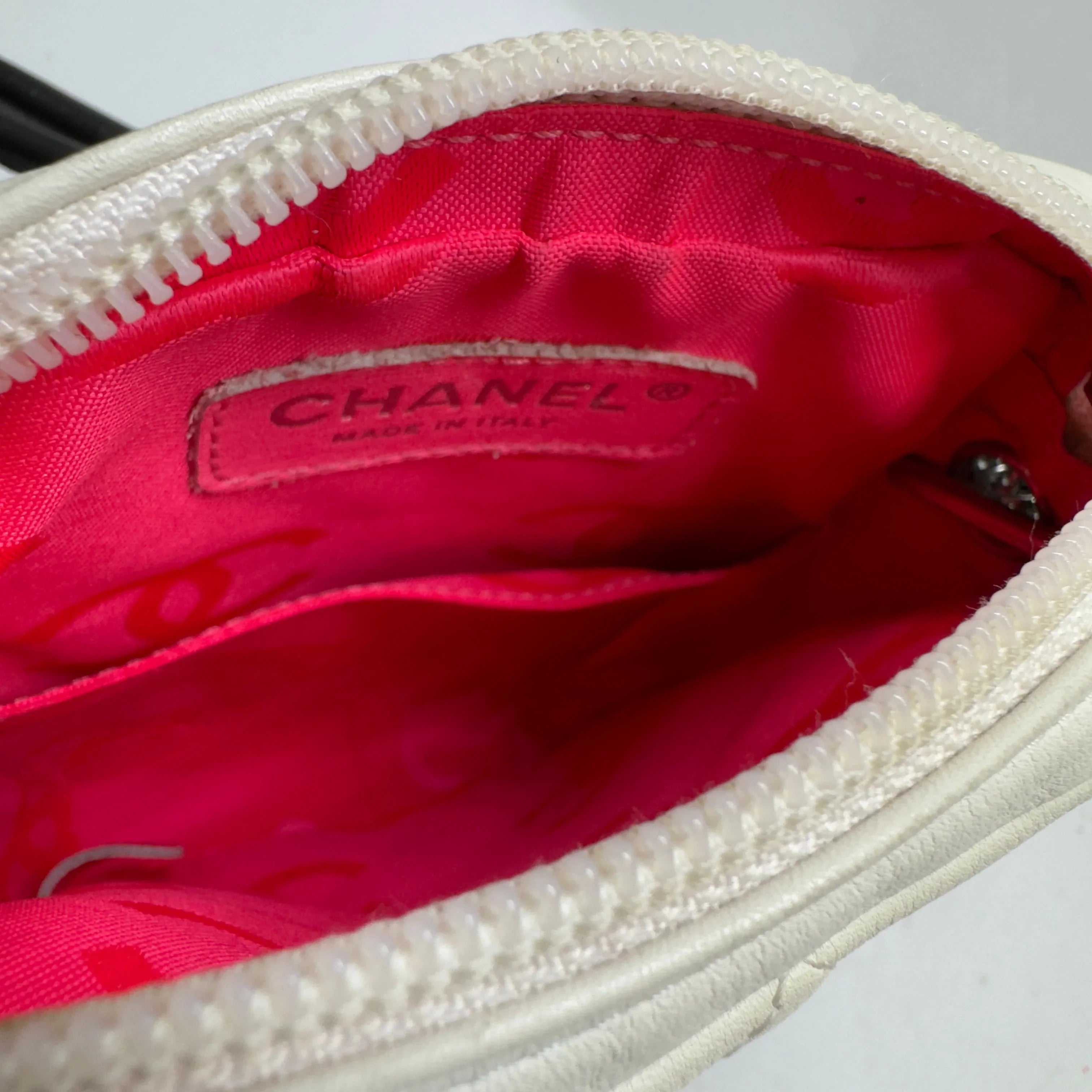 Chanel Quilted Cambon Small Messenger Bag White - Lost Designer