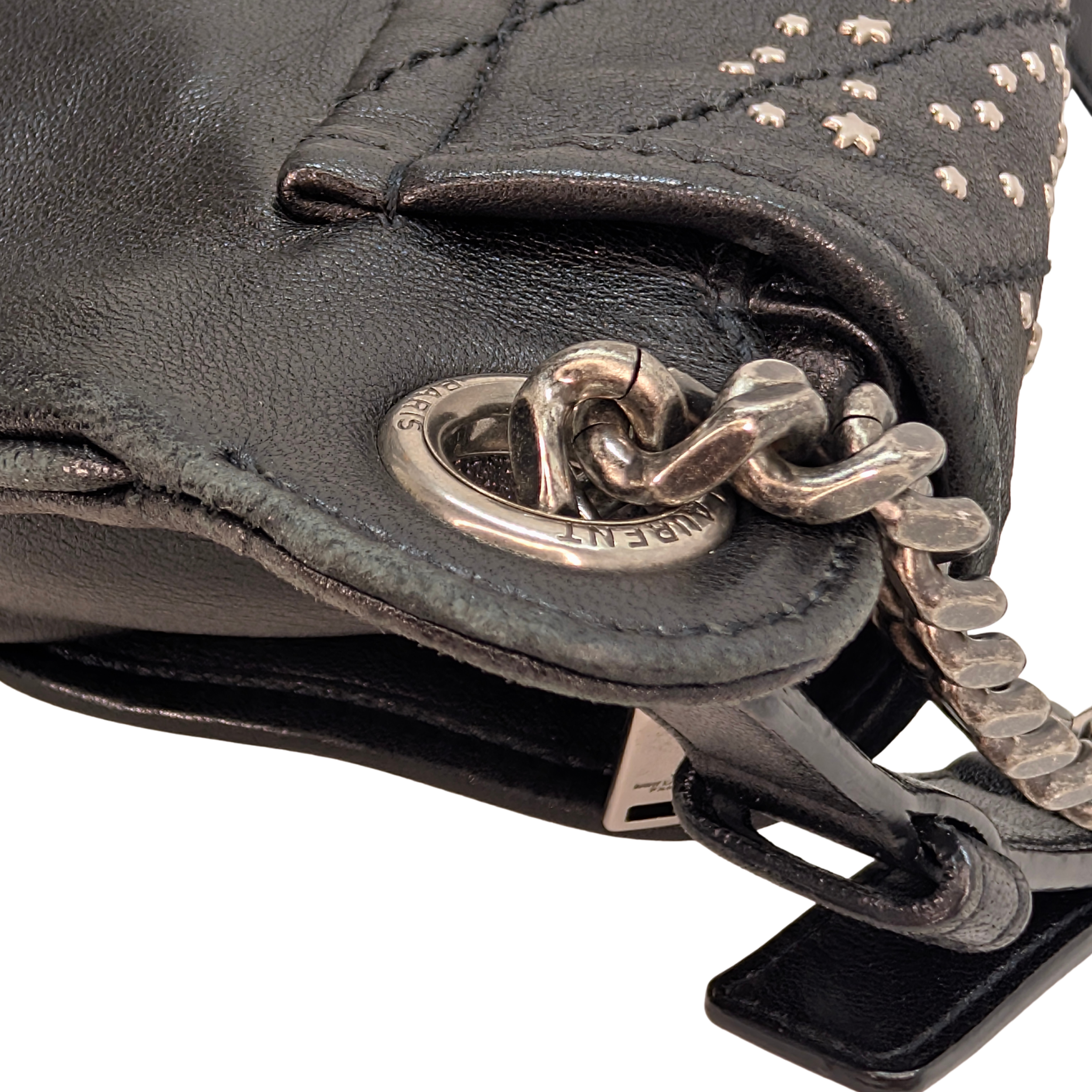 Yves Saint Laurent Niki Stardust studded Bag Black