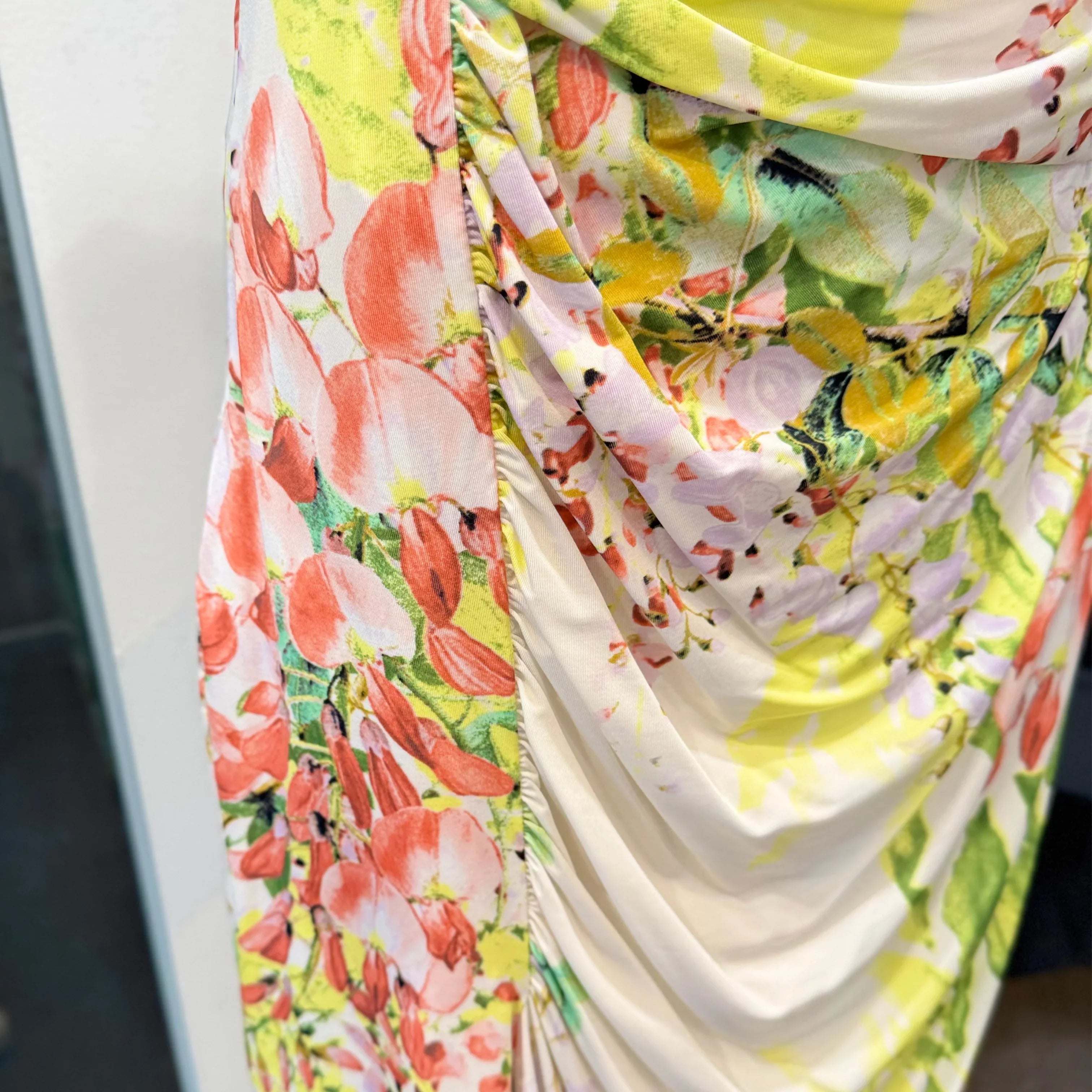 Roberto Cavalli Class Floral Dress 38 White Multicolour - Lost Designer