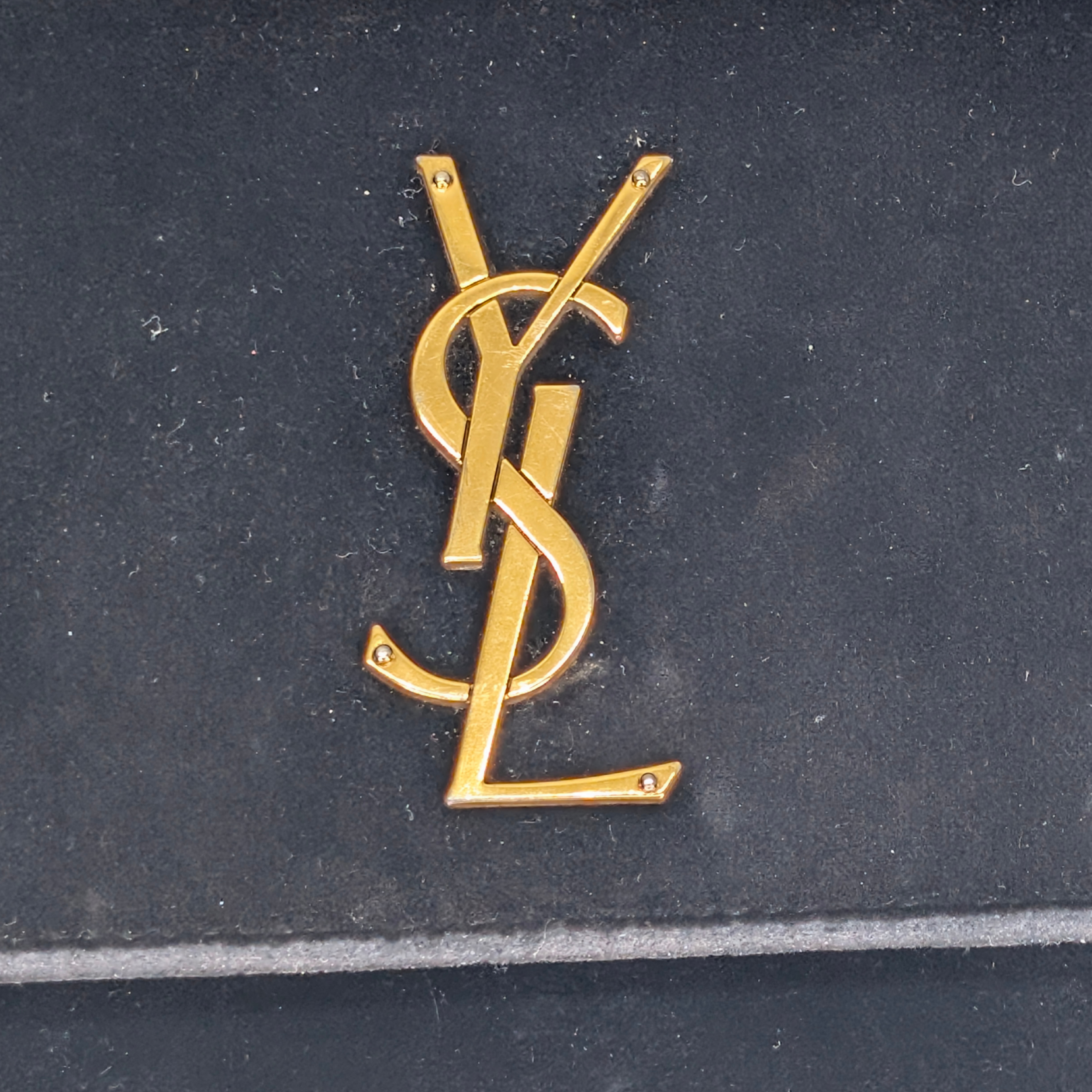 Yves Saint Laurent Sunset Velvet Small Bag Black