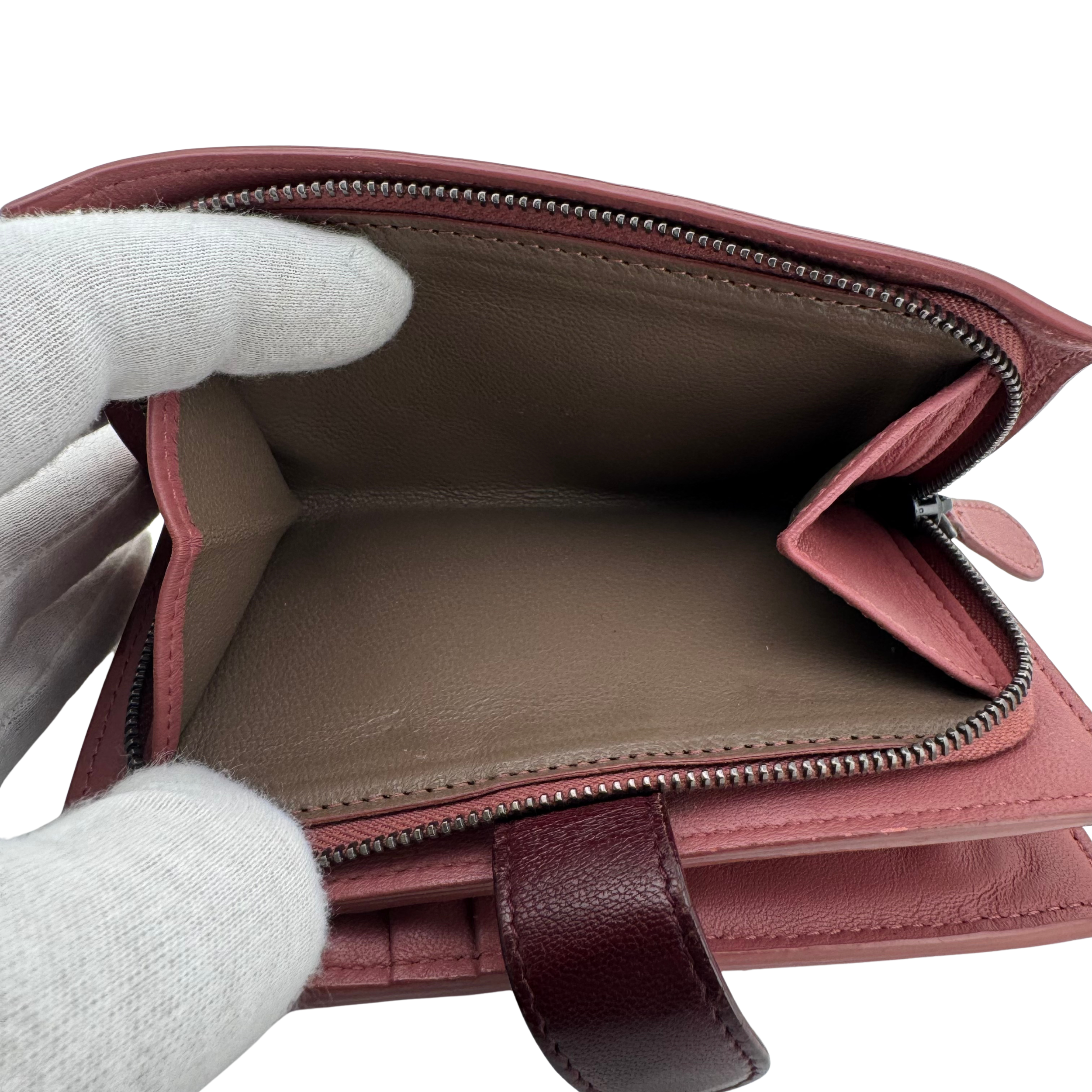 Bottega Veneta Tri Color Intrecciato Leather French Flap Wallet