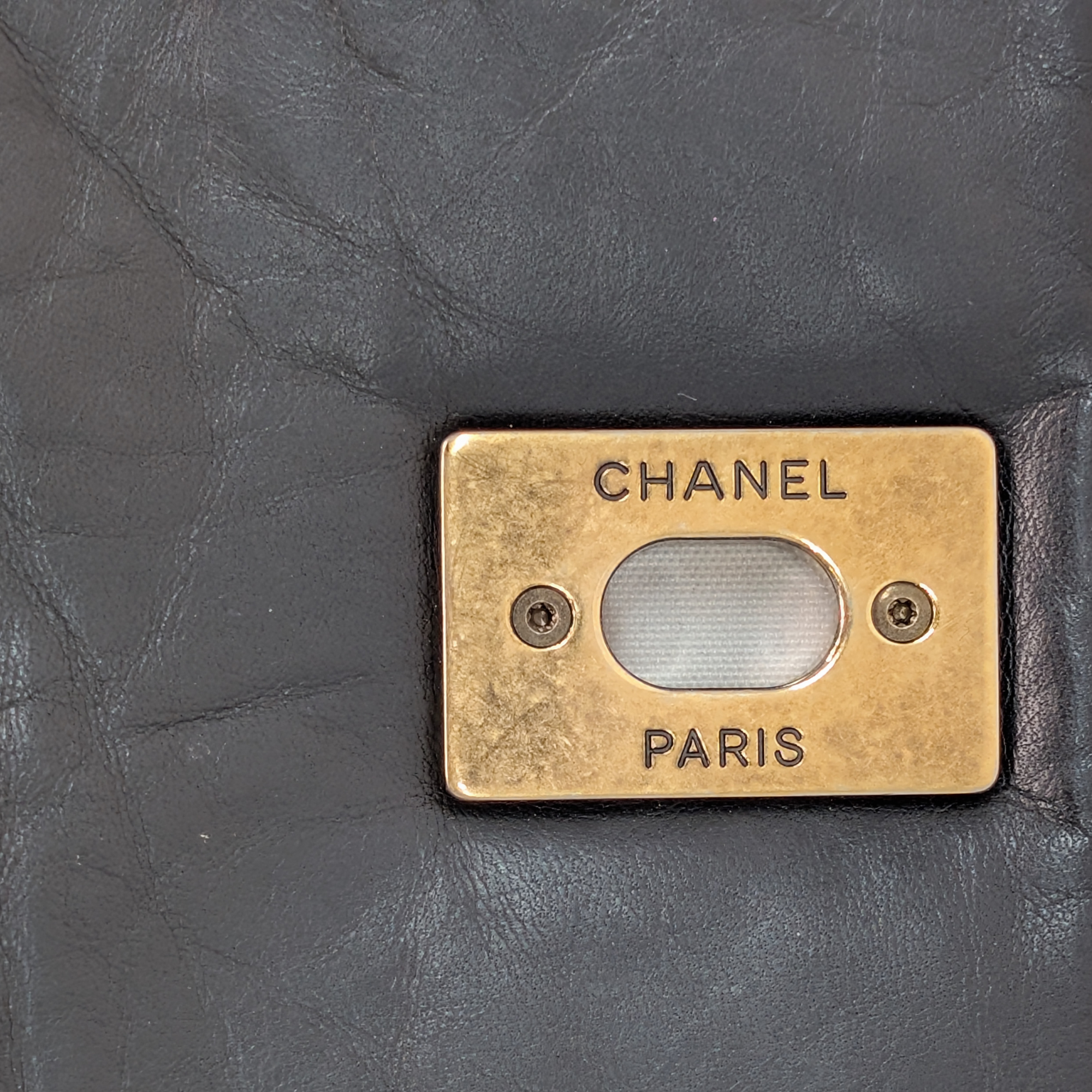 Chanel Pondicherry Flap Medium Handbag Leather Black
