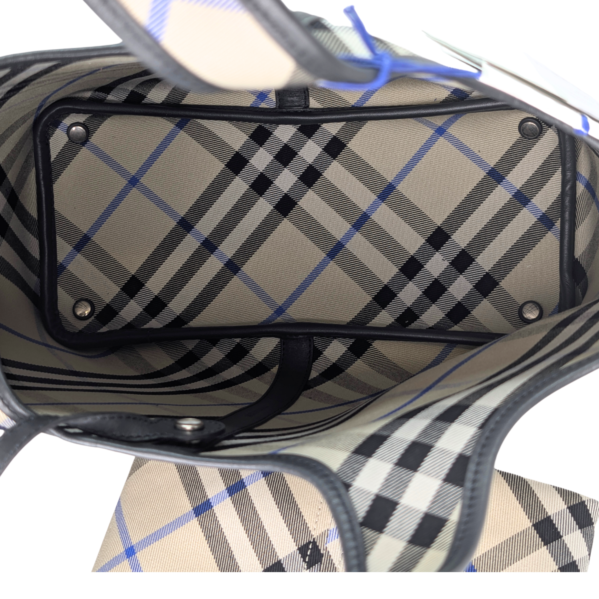 Burberry Check Medium Canvas Tote Bag