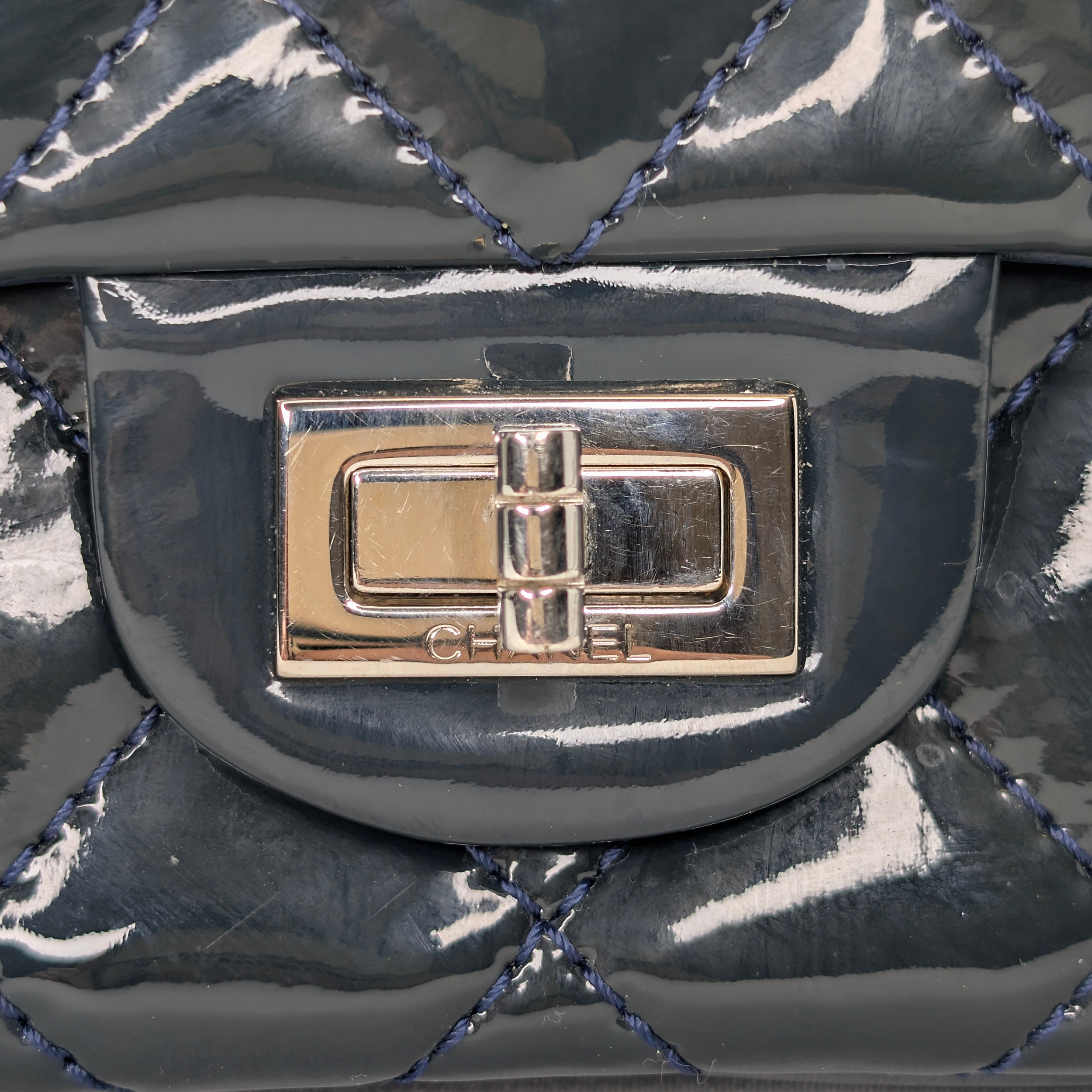 Chanel 2.55 Reissue 226 Patent Forest Green Bag