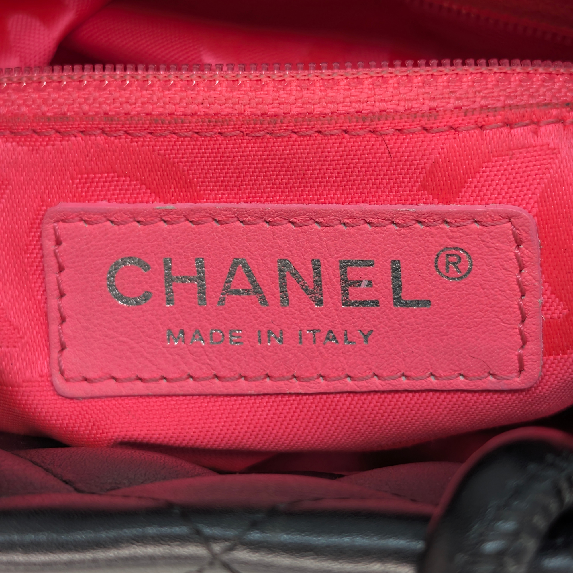 Chanel Cambon Line Small Tote HandBag Black/White