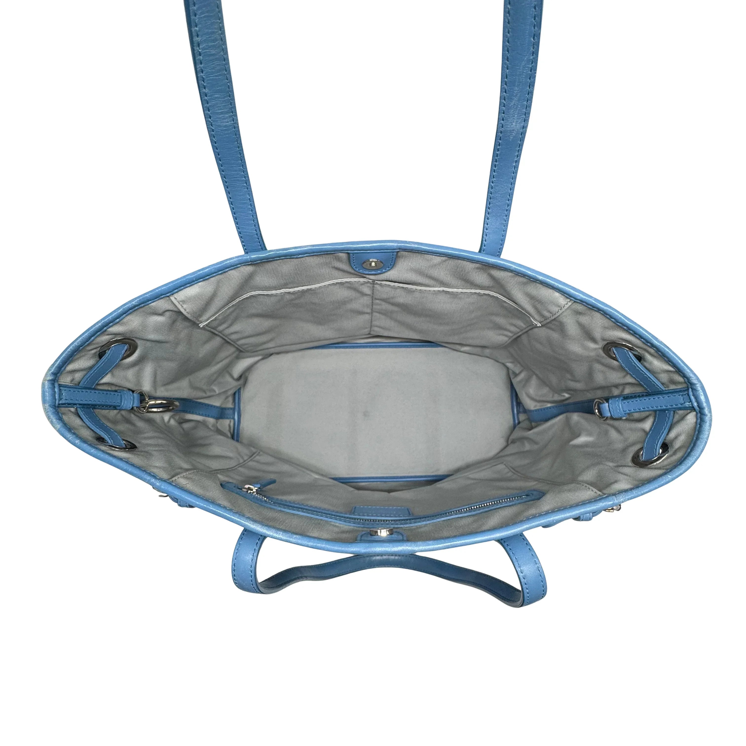 Dior Cannage Medium Panarea Tote Canvas Cobalt Blue - Lost Designer