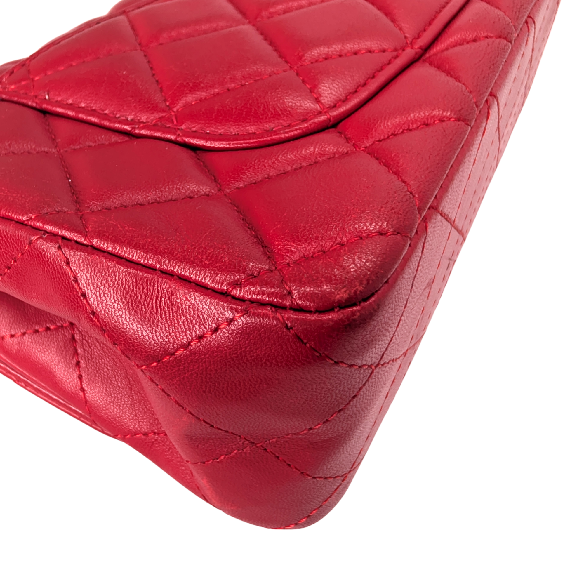 Chanel Mini Rectangular Classic Flap Bag Red