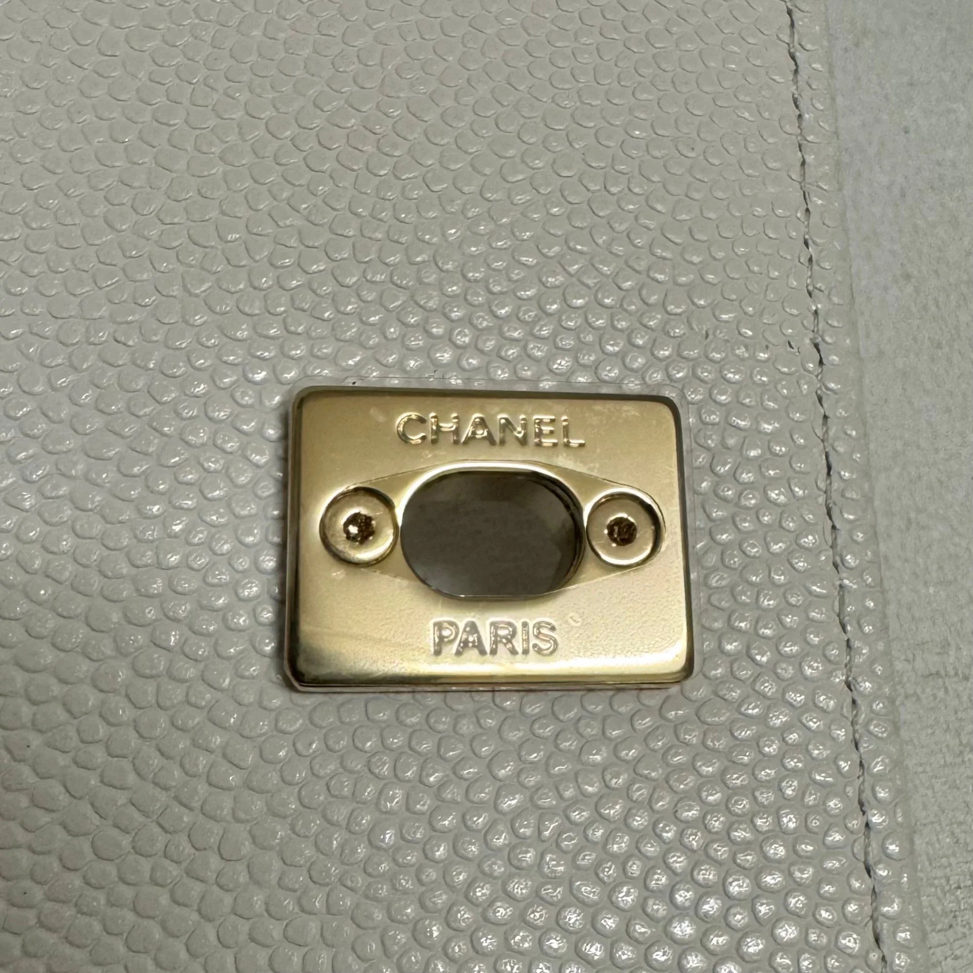 Chanel Micro Coco Handle Bag in White Caviar Leather