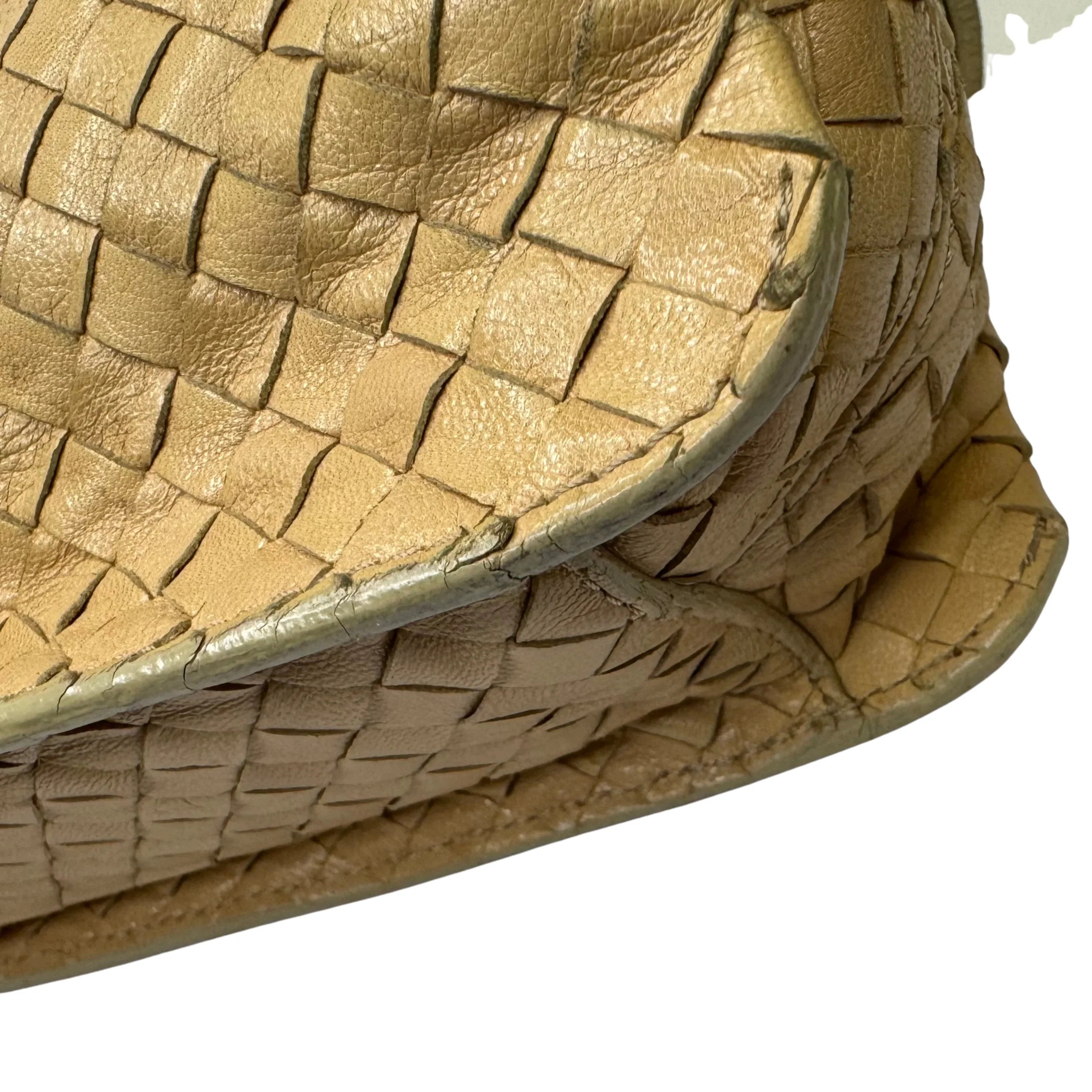 Bottega Veneta Intrecciato Shoulder Bag beige