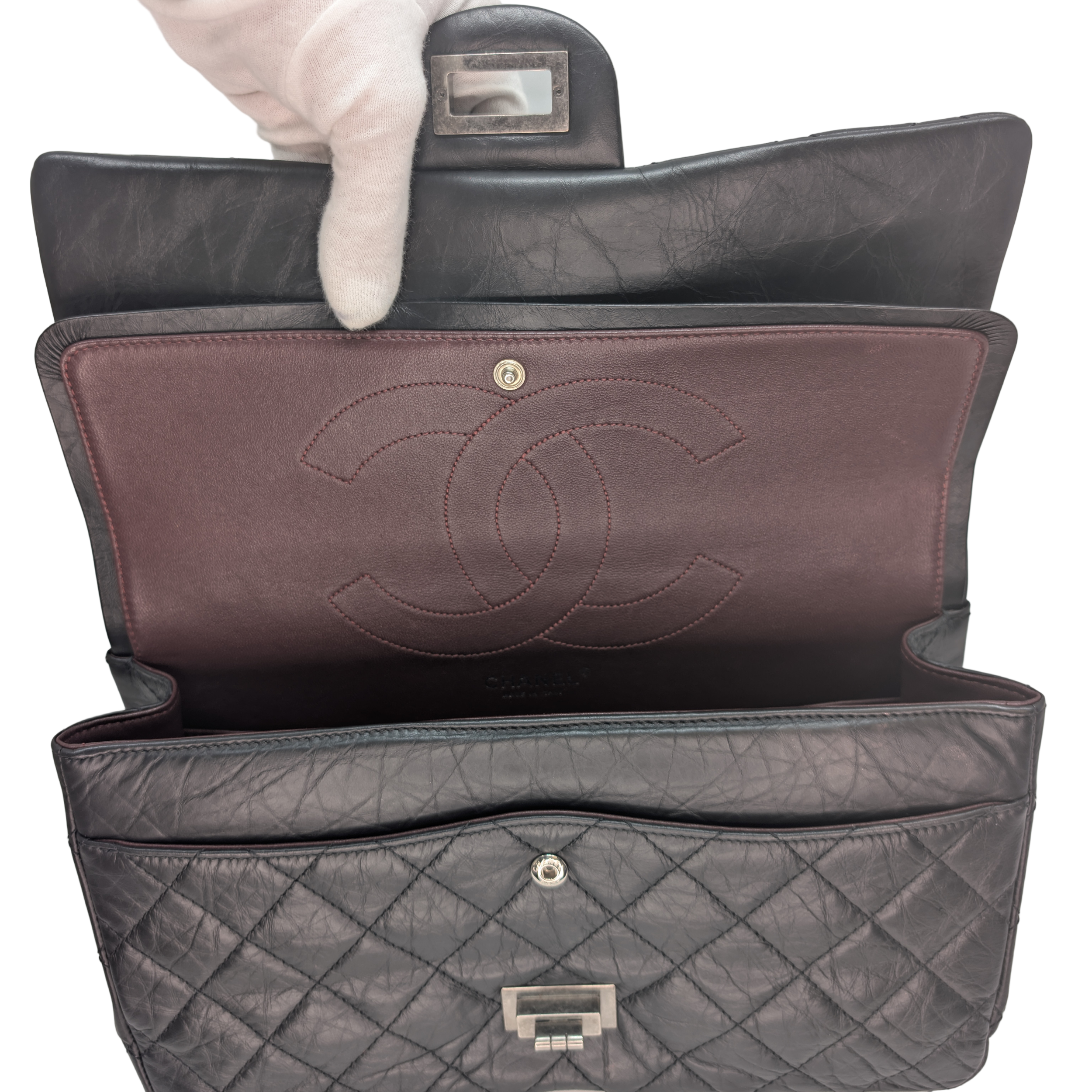 Chanel Chanel 2.55 Reissue 227 Flap Bag 22 Series Black