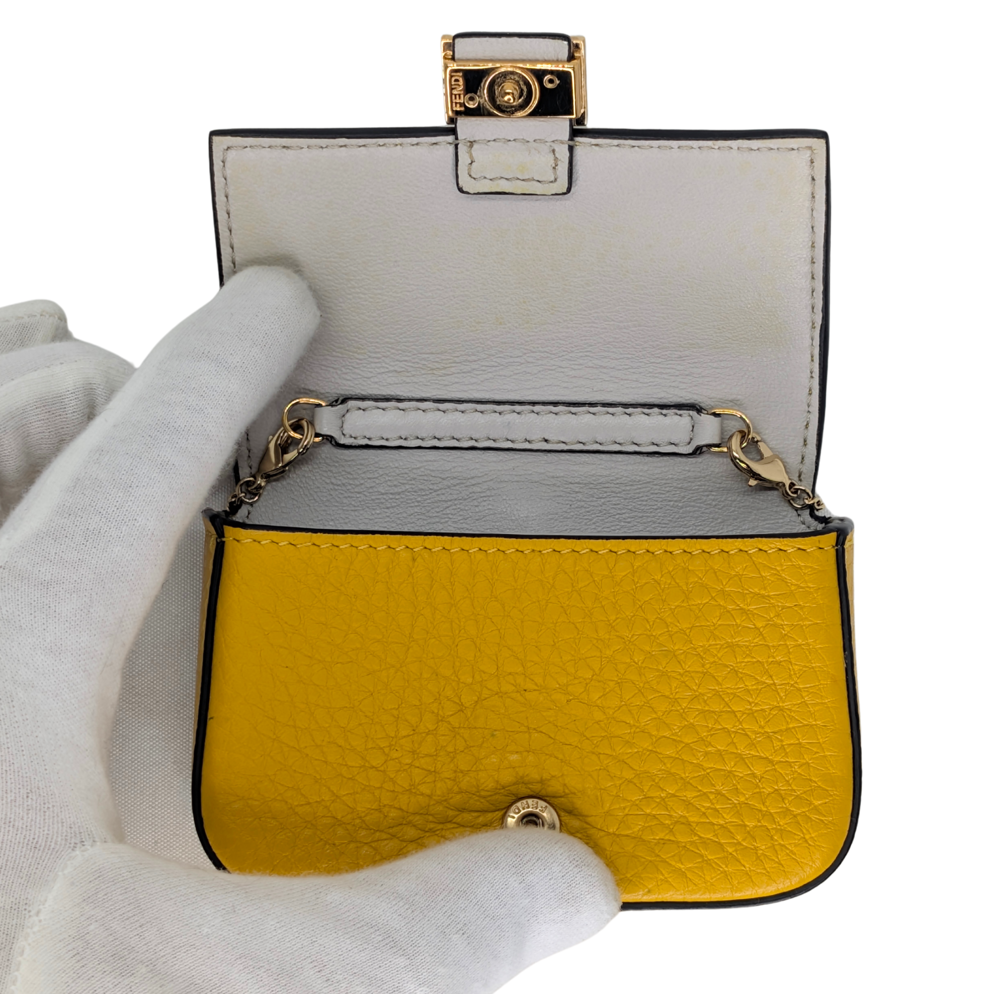 Fendi Nano Baguette Bag Charm Yellow