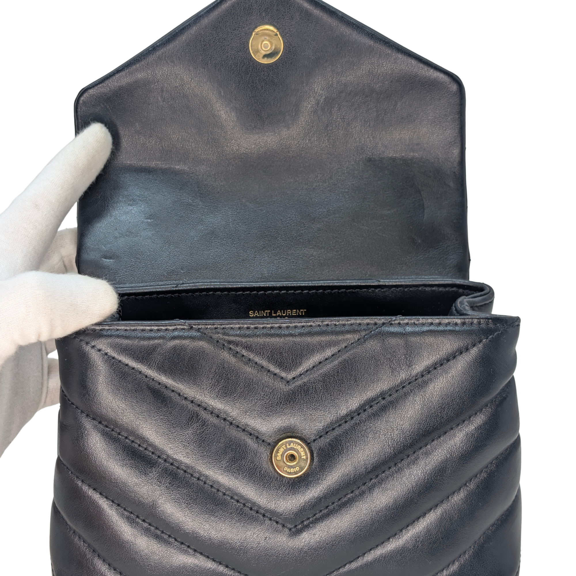 Saint Laurent Mini Loulou Bag Black