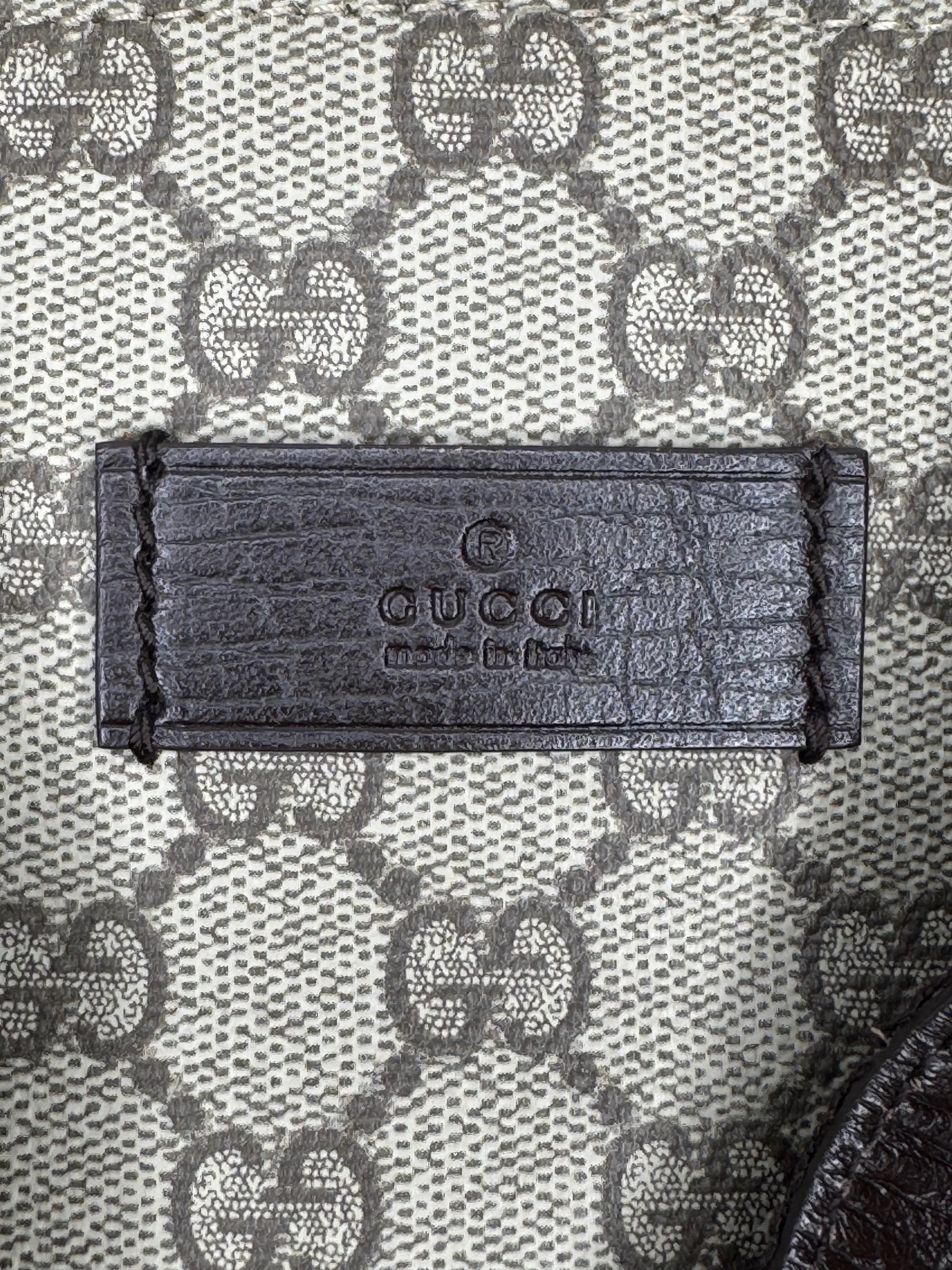 Gucci GG Plus Small Monogram Tote Bag Brown