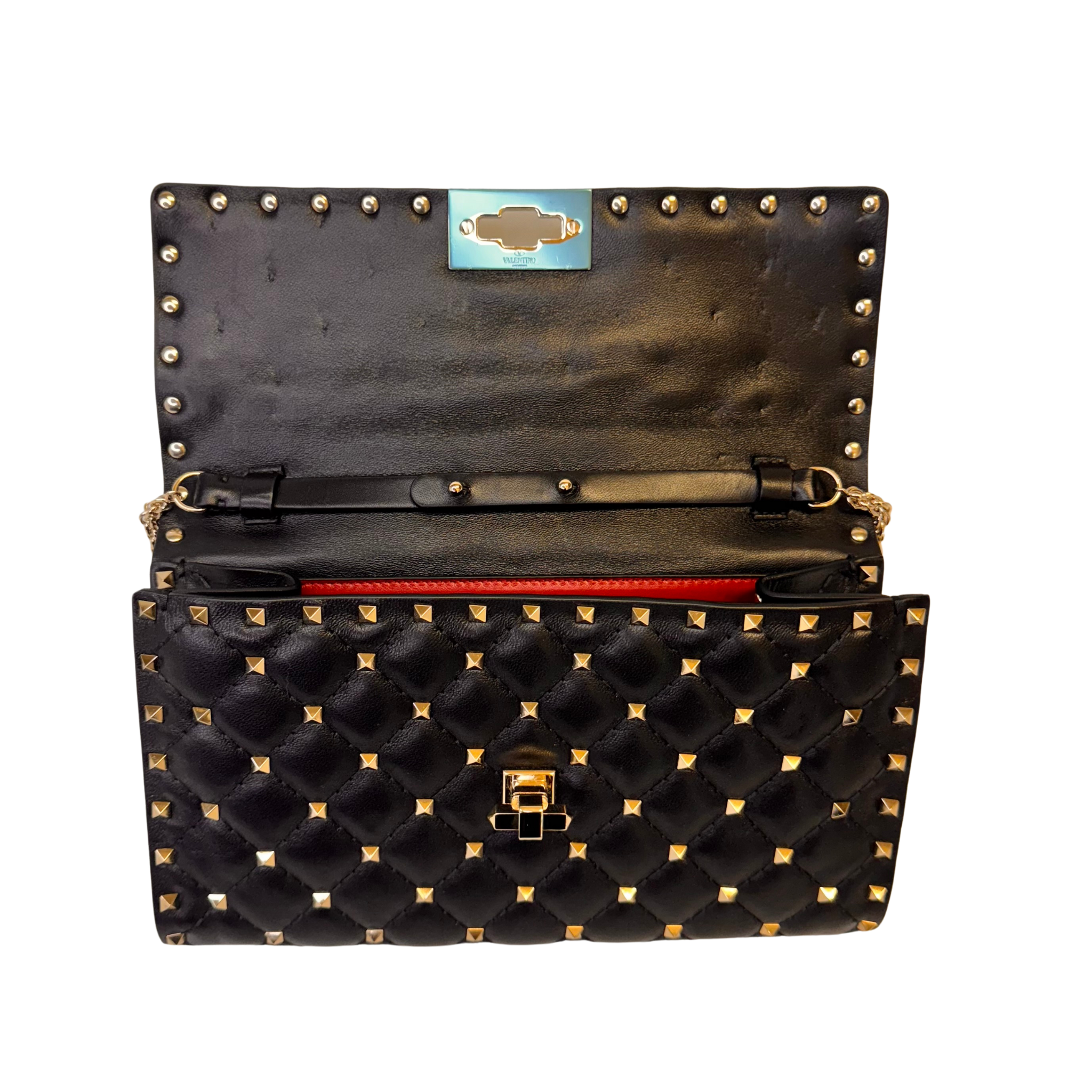 Valentino Garavani Rockstud Spike Bag Black