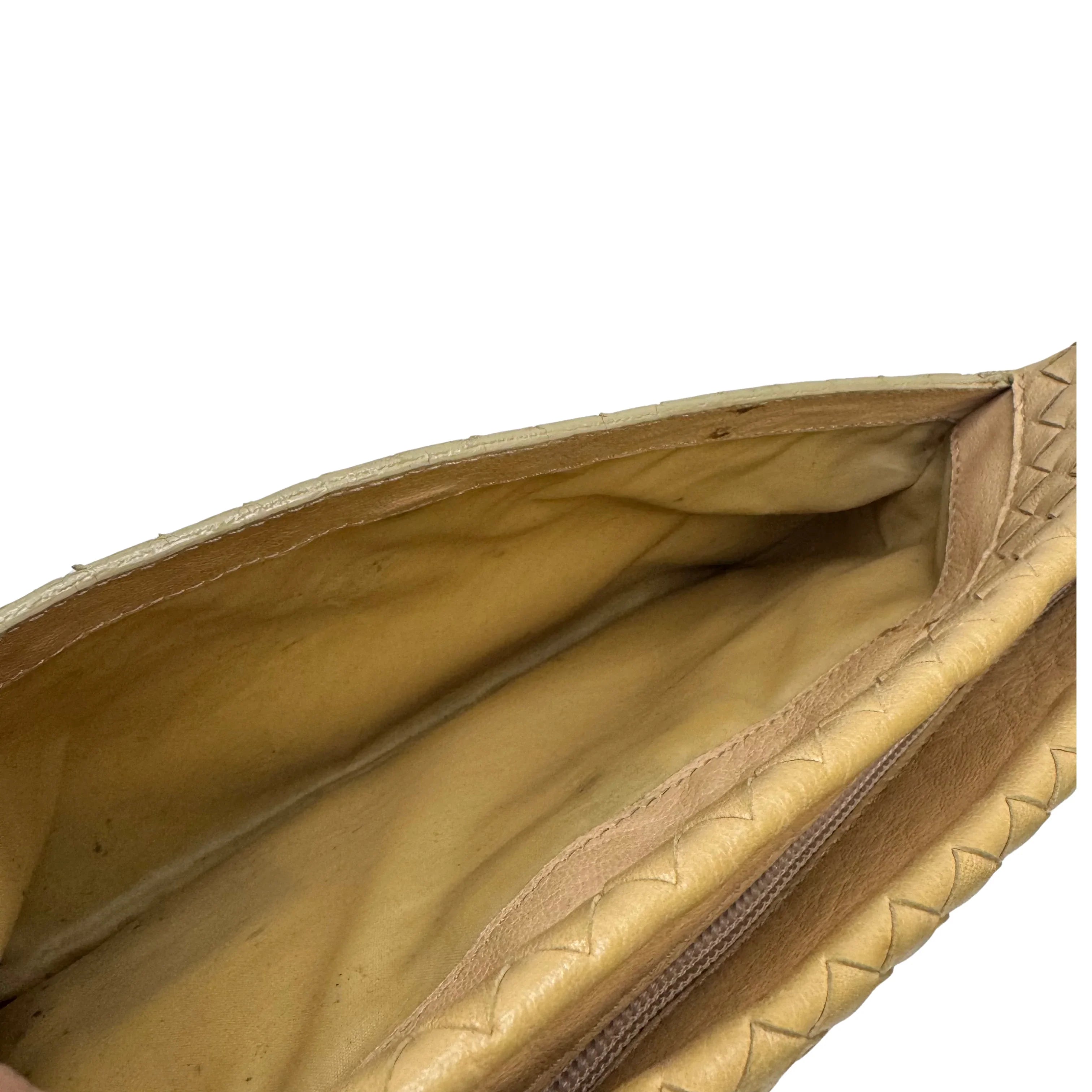 Bottega Veneta Intrecciato Shoulder Bag beige