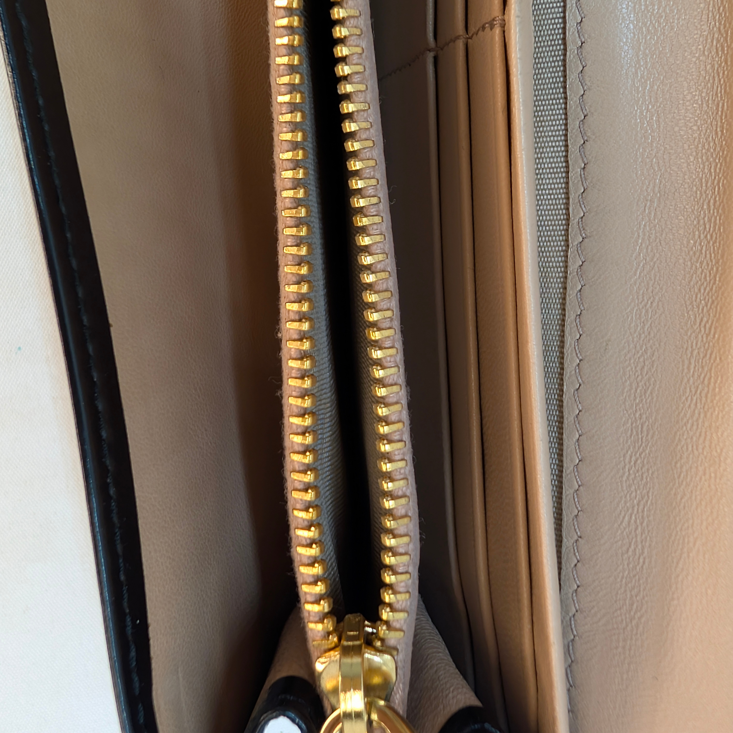 Prada Calfskin Leather Long Wallet Black