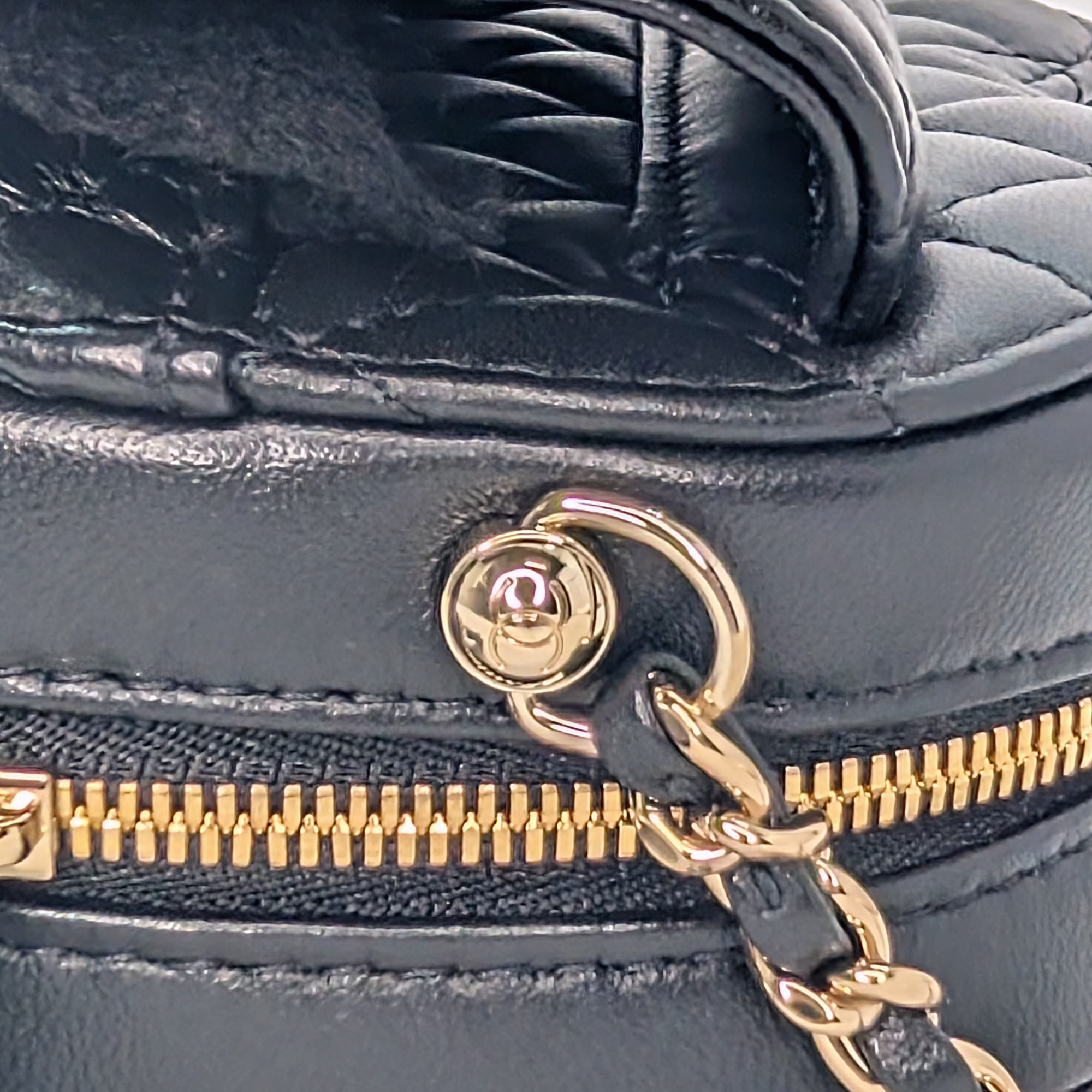 Chanel Quilted CC In Love Heart Bag Black