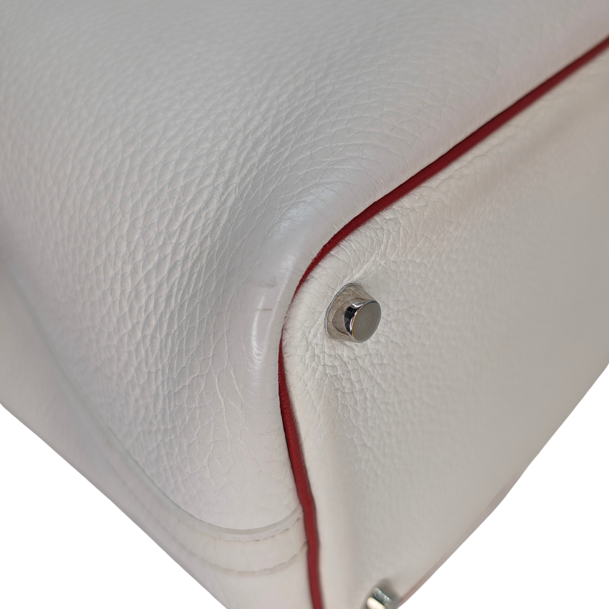 Hermès Picotin Lock PM 18 Bag Stamp J Beton/White